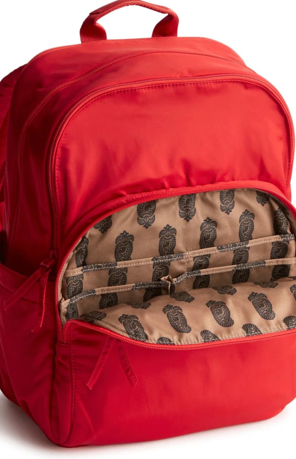 Vera Bradley backpack Large Bancroft Nylon Goji Berry Red Bookbag NEW $150