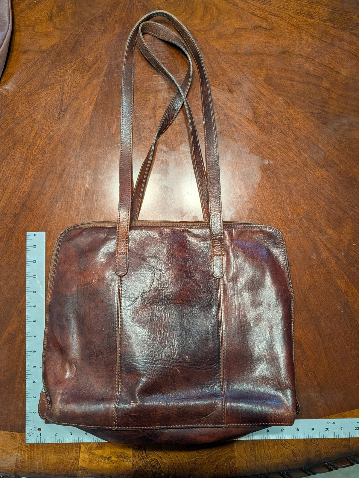 👜 I Medici Firenze dark brown Tote 100% leather large handbag $170 retail