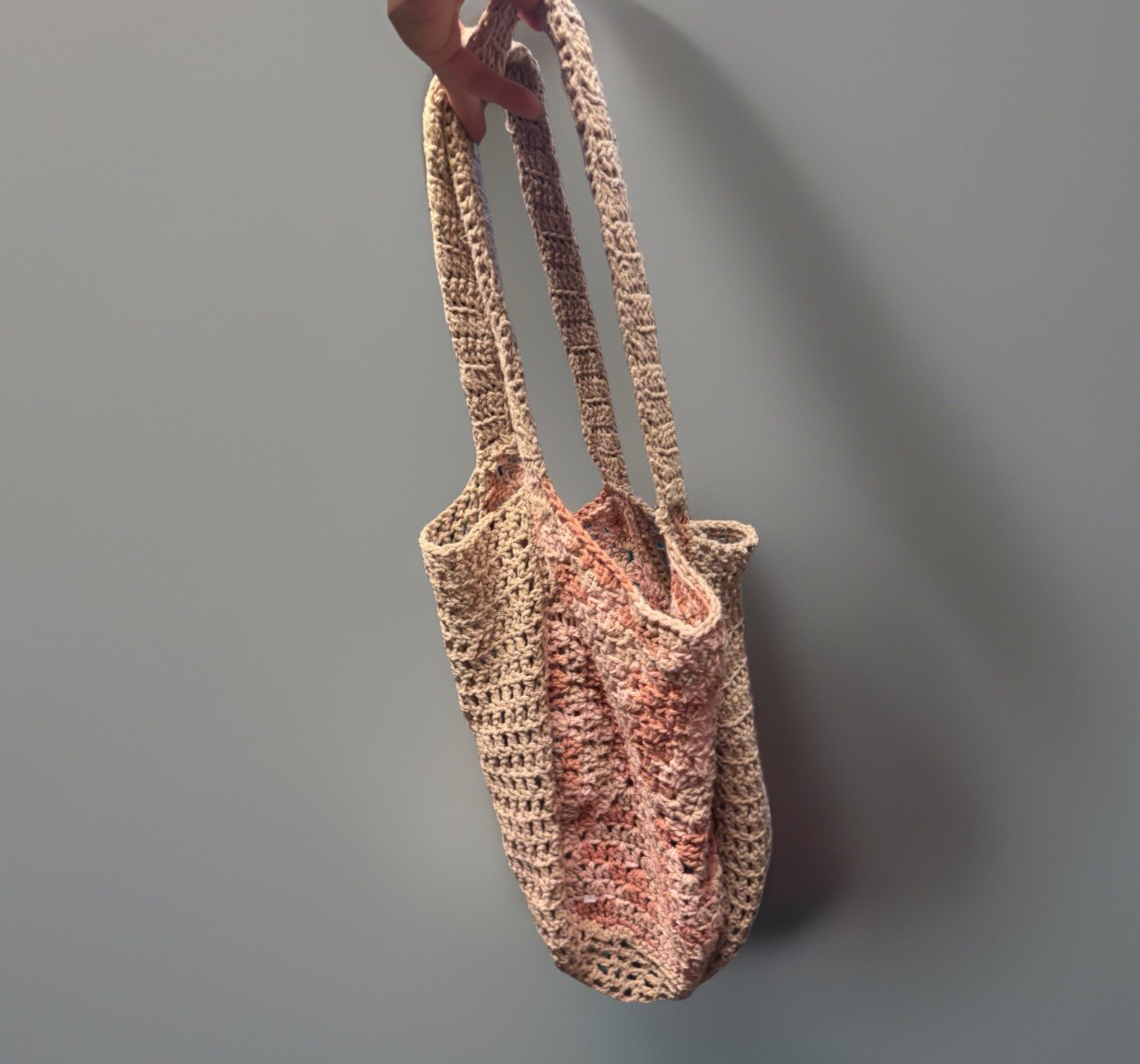 Crochet Handmade Boho Slouchy Carryall Bag Tote Earth Tone Pretty Cute Grandma