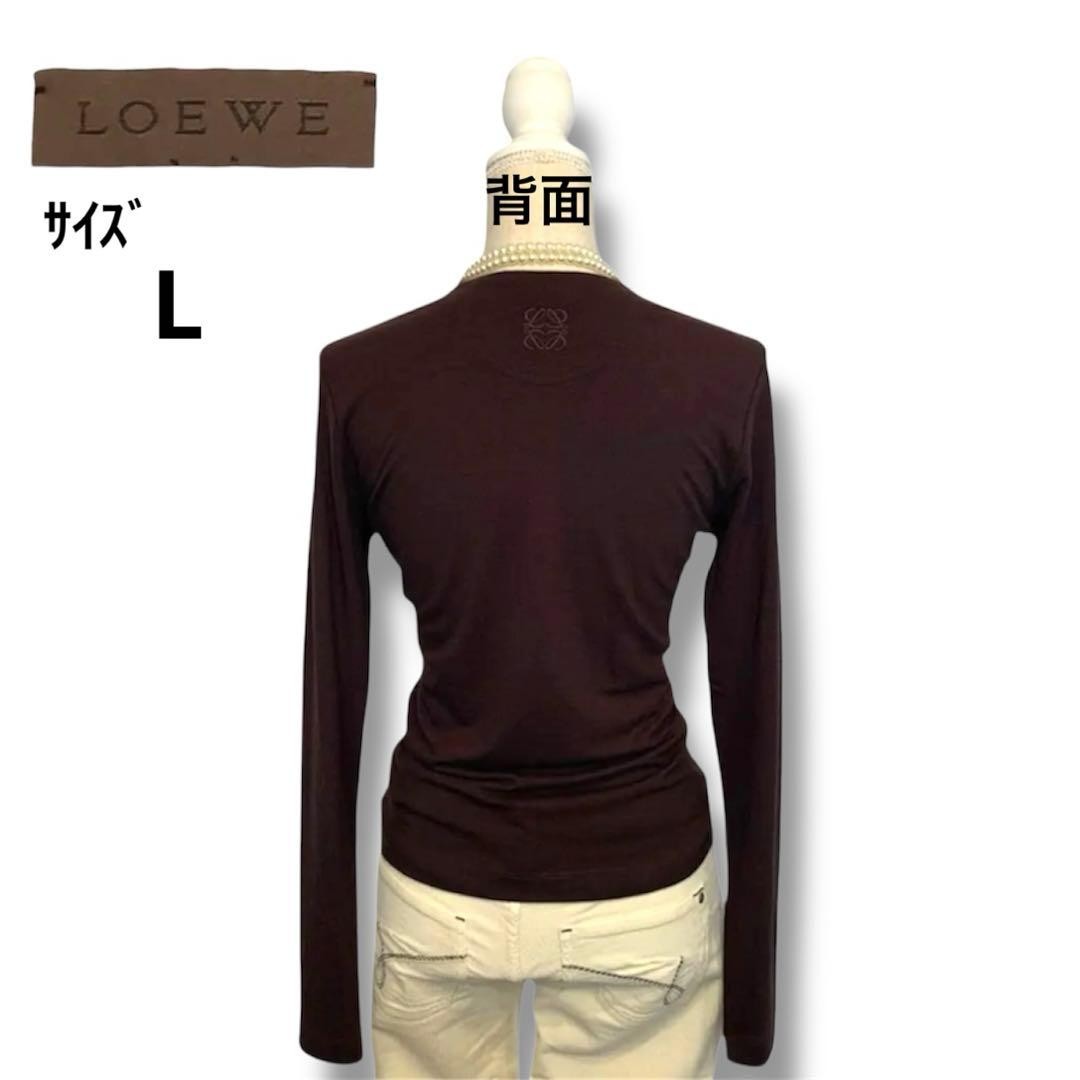 Loewe V-Neck Long Sleeve T-Shirt, Slim Fit, Rare Logo, Used