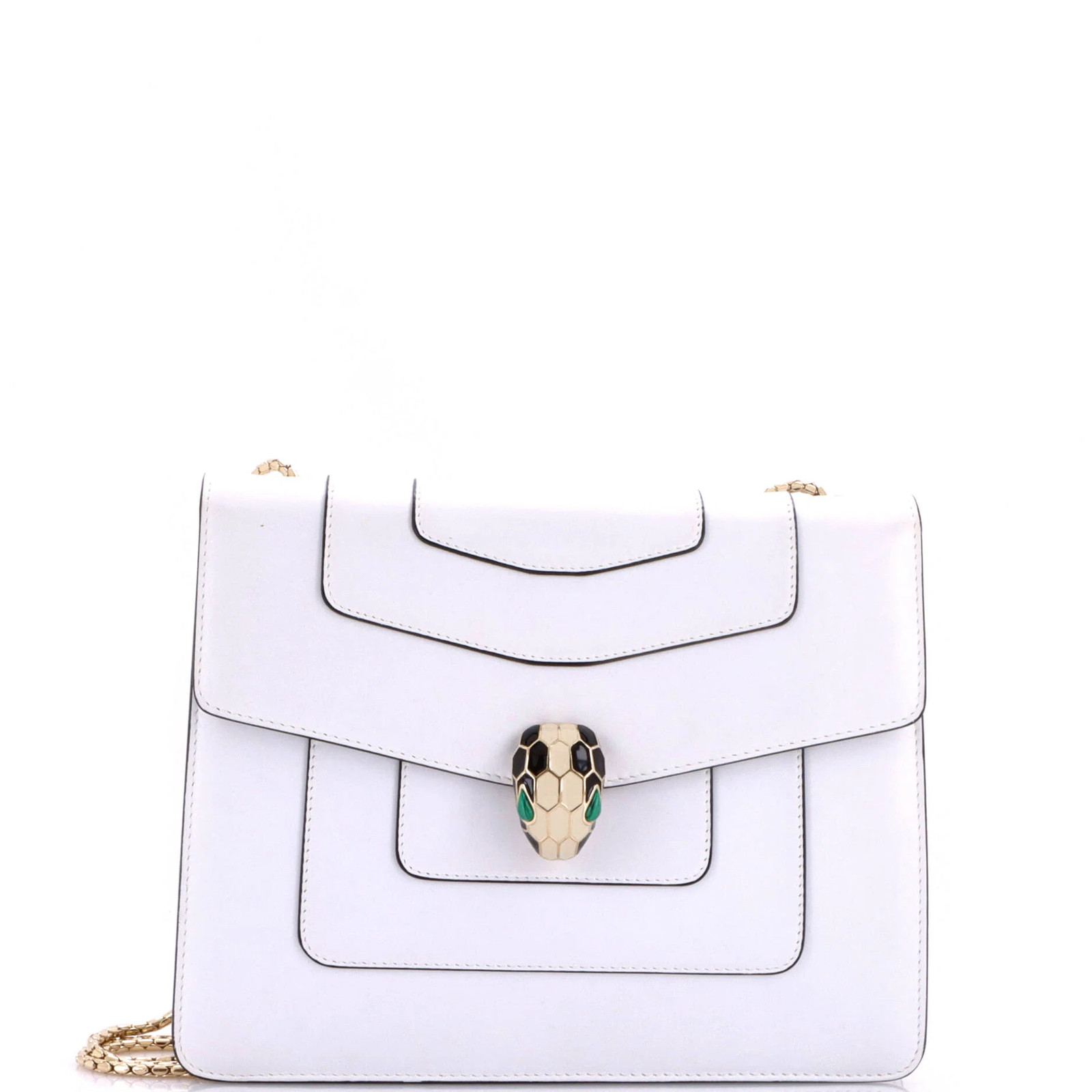 Bvlgari Serpenti Forever Square Shoulder Bag Leather Medium