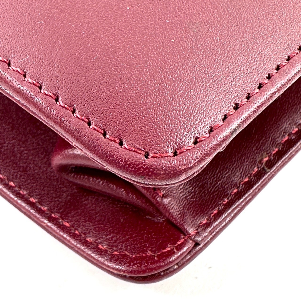 Cartier Must Line Shoulder Bag Hand Bag Bordeaux Vintage Authentic