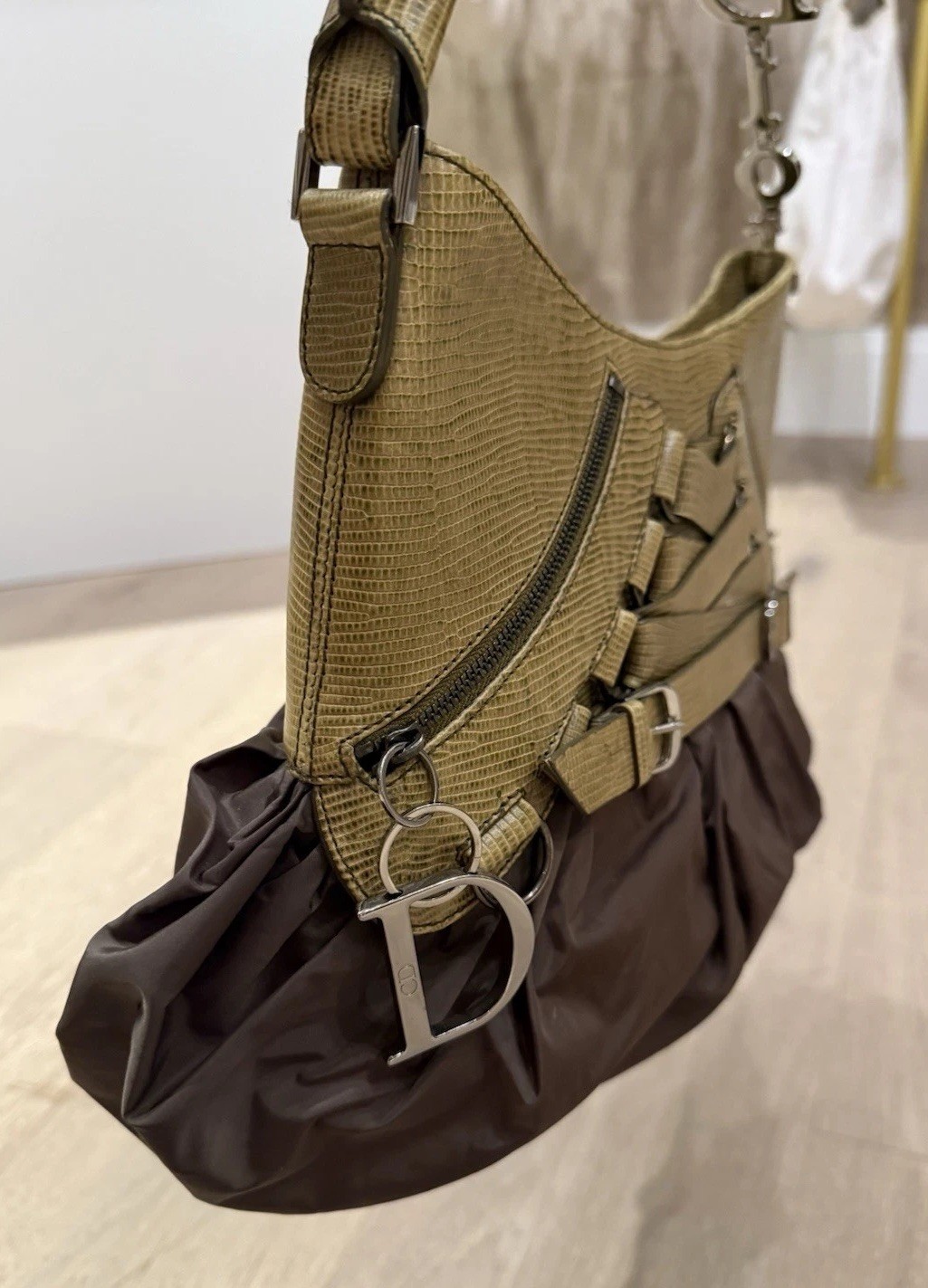 DIOR GALLIANO 2000’s Lizard Corset Hobo Bag