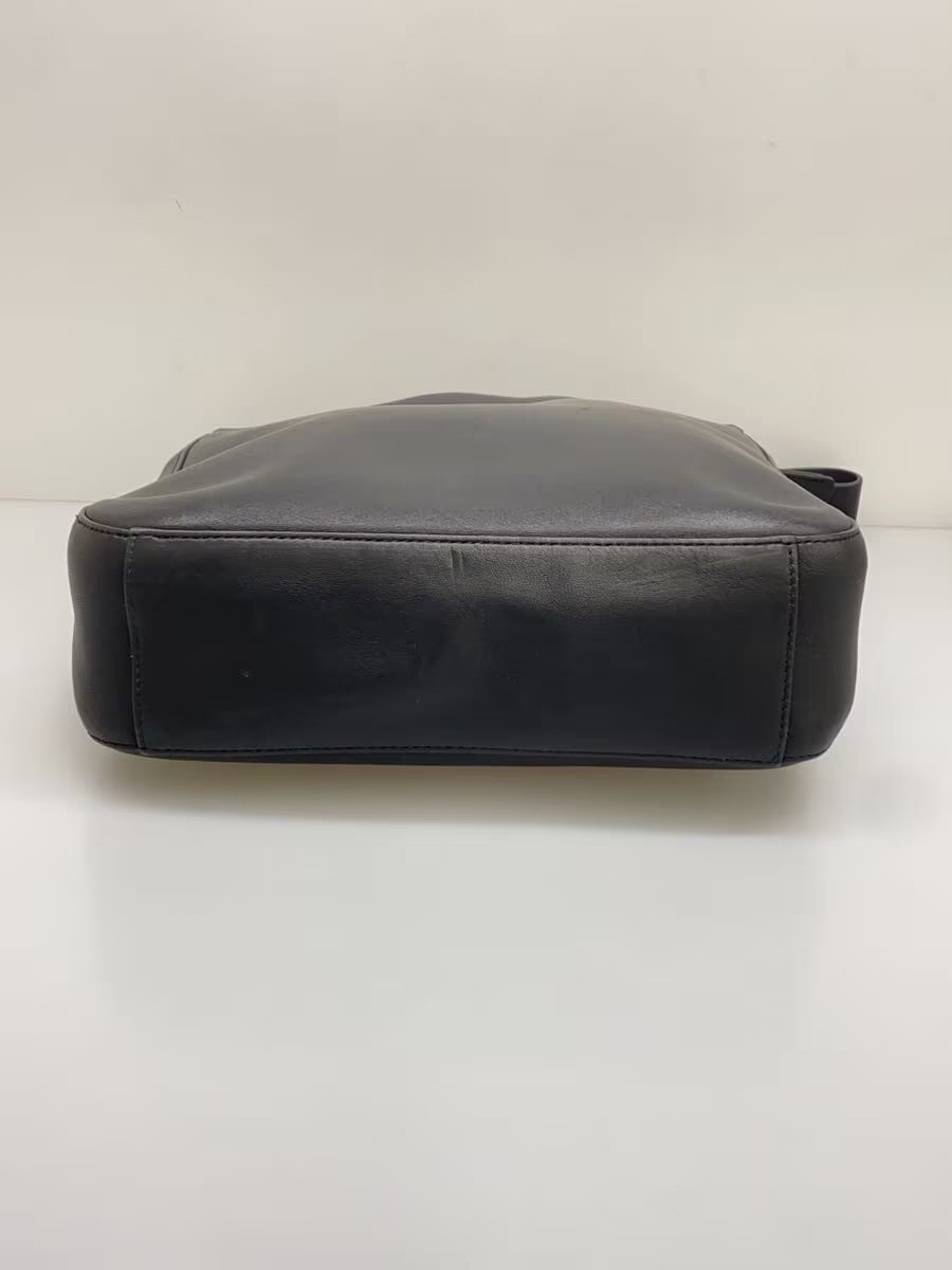 SMYTHSON Shoulder Bag, Leather, Black, Solid Color