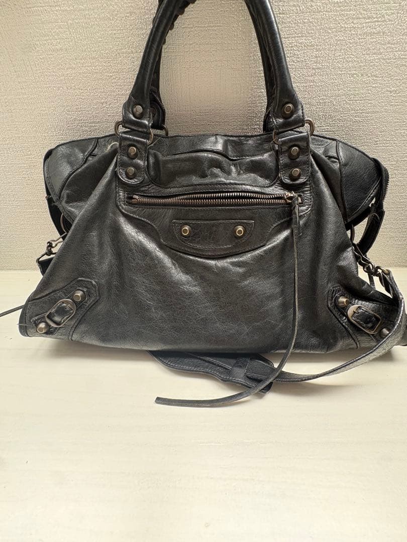 BALENCIAGA The City 2way Leather Shoulder Handbag Women’s Pre-Owned