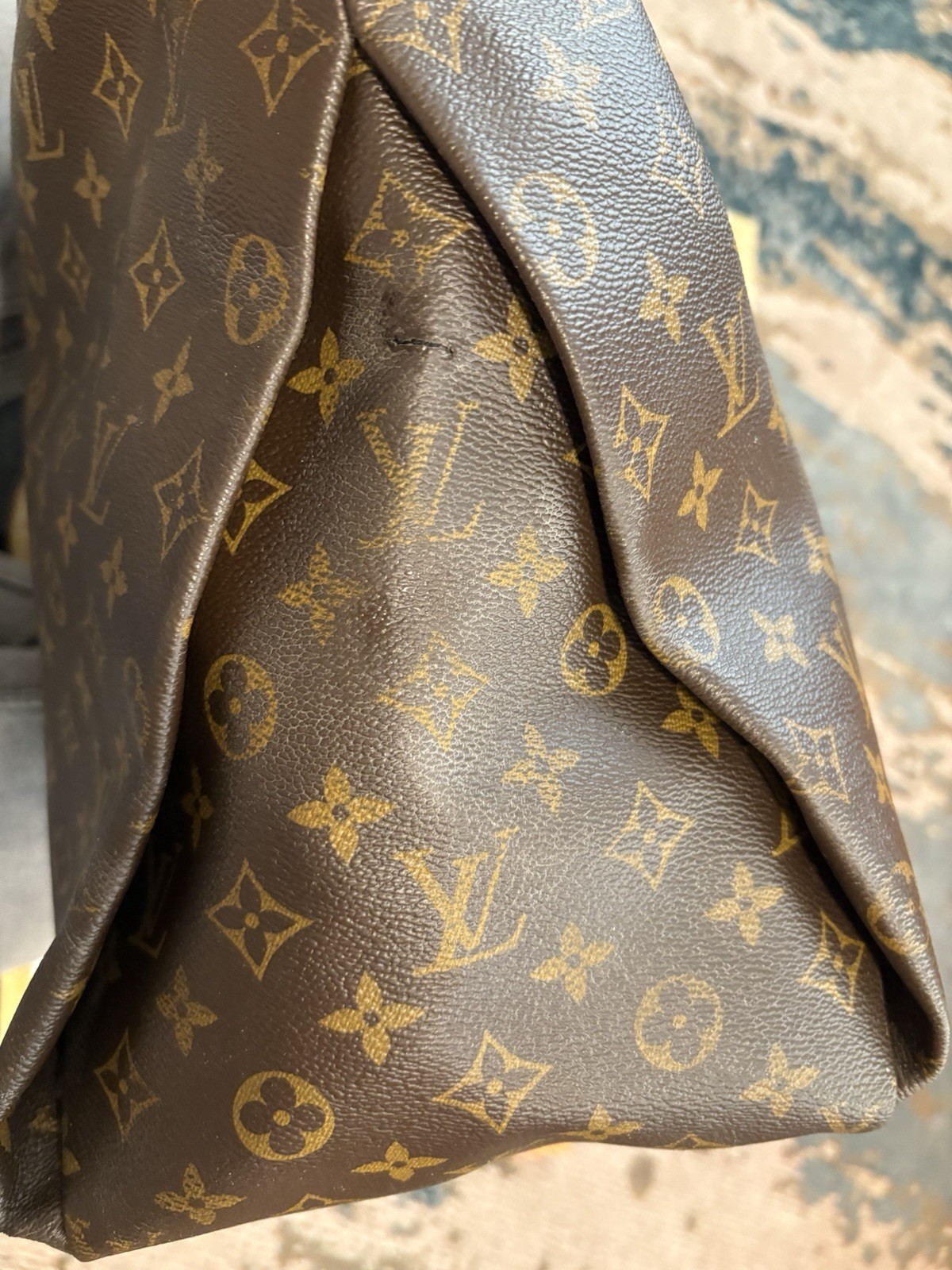 Louis Vuitton Artsy mm Monogram Canvas Shoulder Hobo Handbag with Receipt