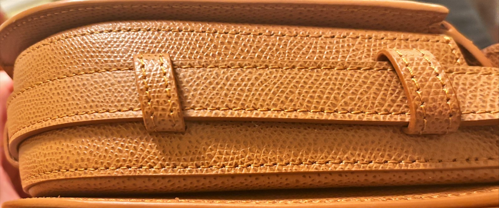 Senreve Chestnut Cadence Pebbled Leather Crossbody Bag