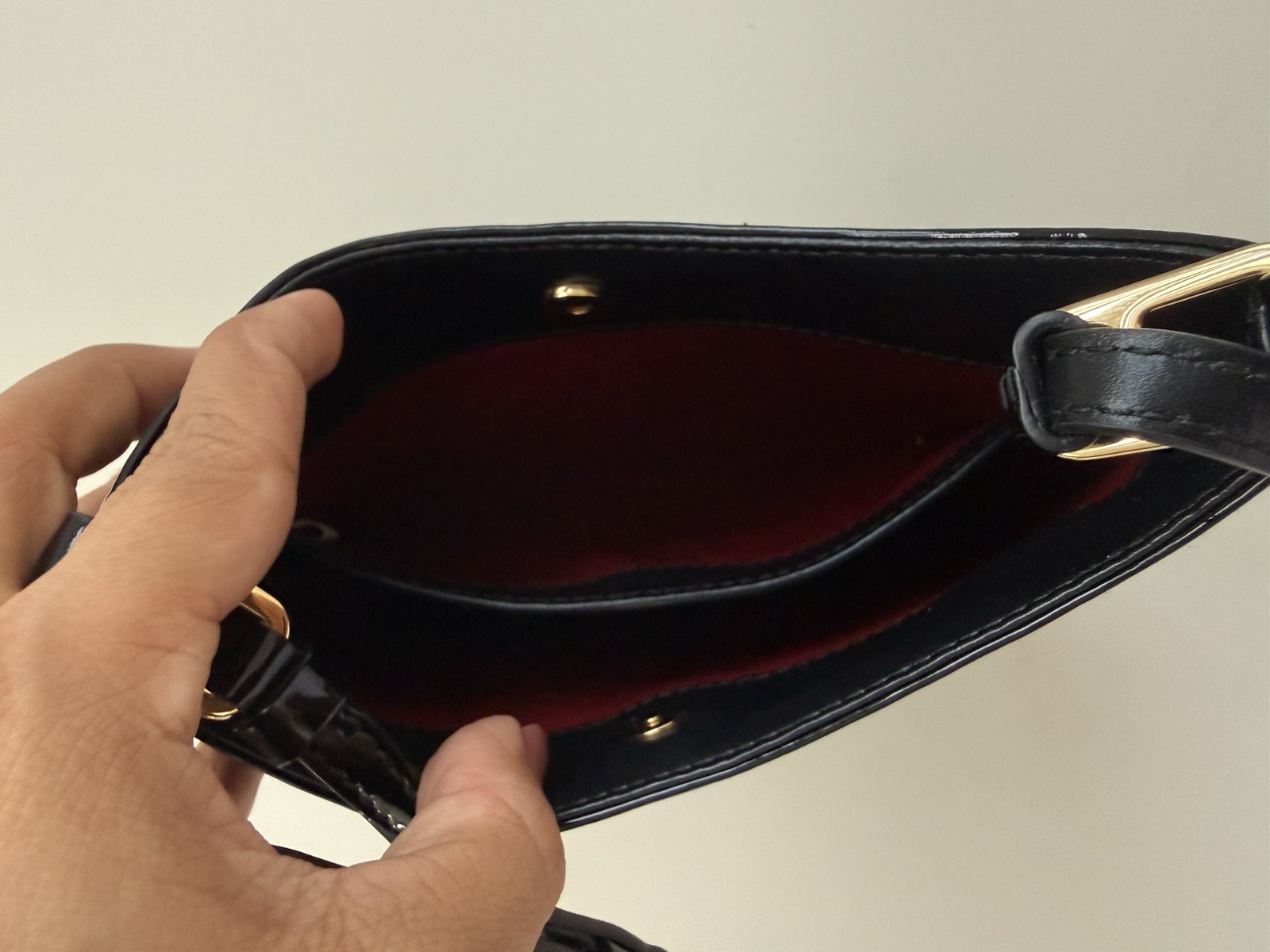 PRADA Cleo Magnetic Closure Shoulder Bag Black Leather