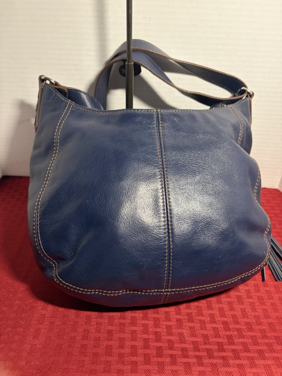 BRIGHTON “CELESTE” SATCHEL/PURSE/BAG*NAVY*MED SIZE*ALL LEATHER*READ LISTING