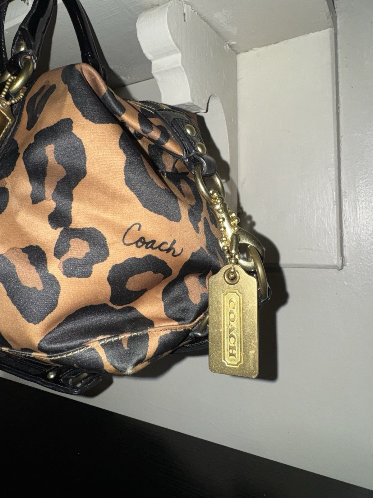 Coach Madison Ocelot Leopard Sabrina Handbag