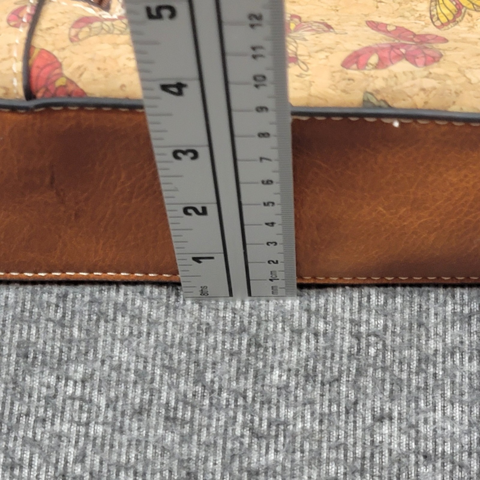 Corkcho Crossbody Shoulder Bag Brown Butterflies 100% Natural Cork From Portugal