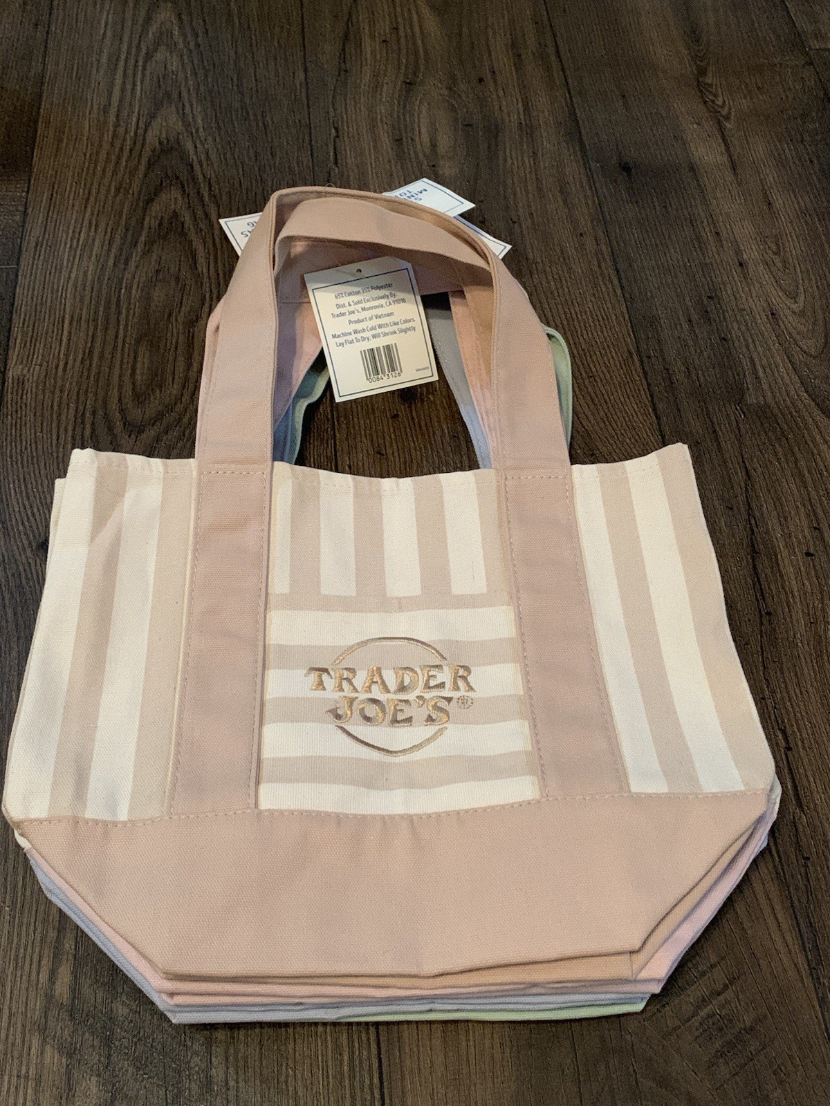 Trader Joe’s Upside Down RARE MISPRINT mini striped Mint +3 Remaining Colors NWT