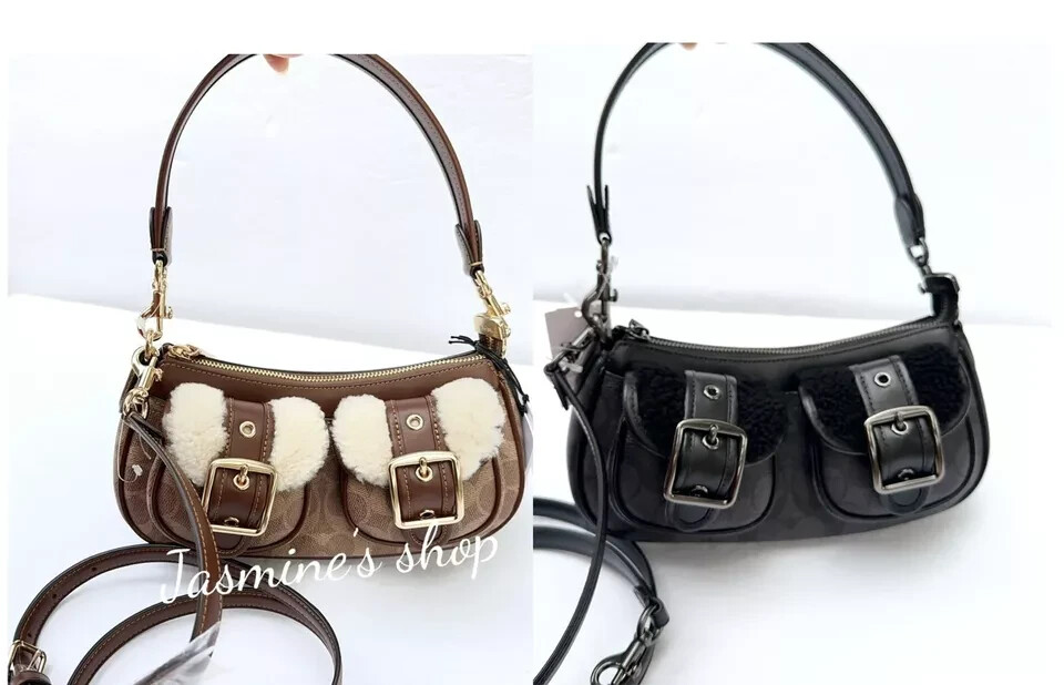 NWT Coach Ashton Baguette Bag In Signature Canvas CY658/CP114