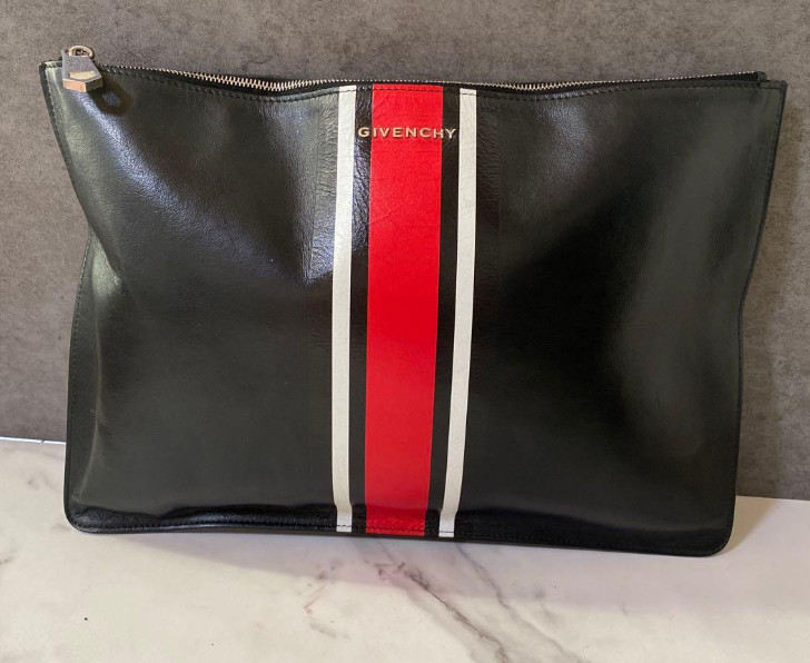 Givenchy Black Clutch Bag Large 34cm Elegant Second Bag Excellent Condition