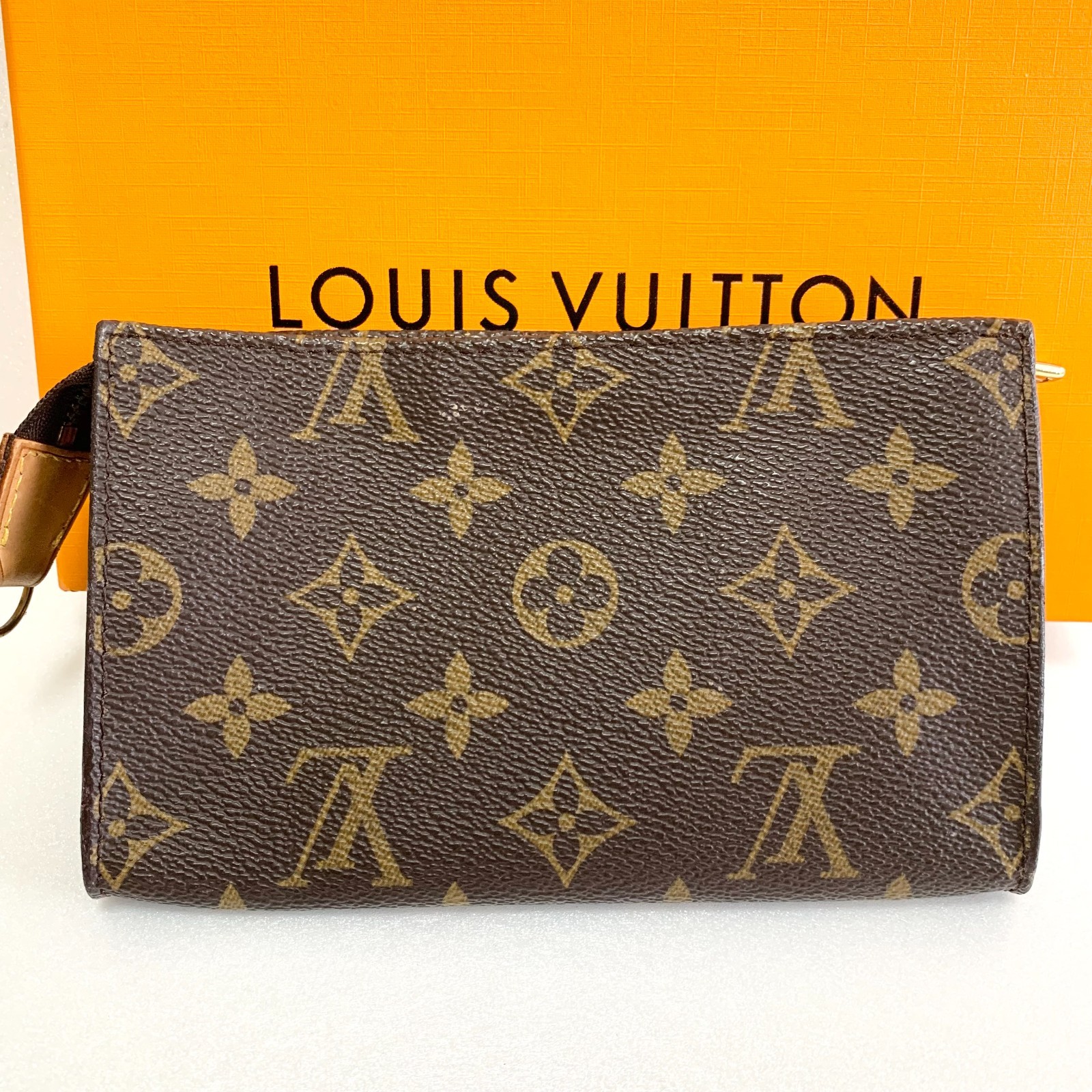 Auth Louis Vuitton Bucket Pouch PM Monogram Accessory Pouch Pochette France #2