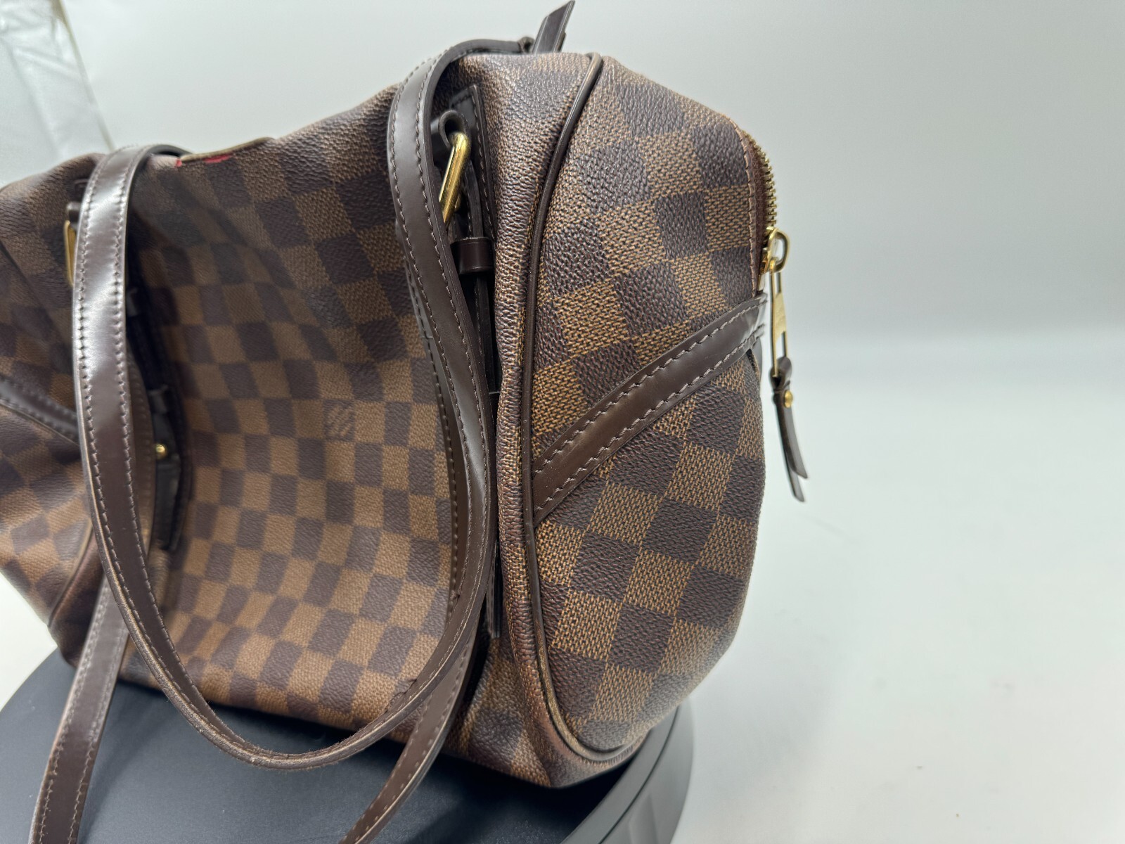 Auth Louis Vuitton Damier Rivington GM Shoulder Bag Hand Bag Ebene N41158 JP