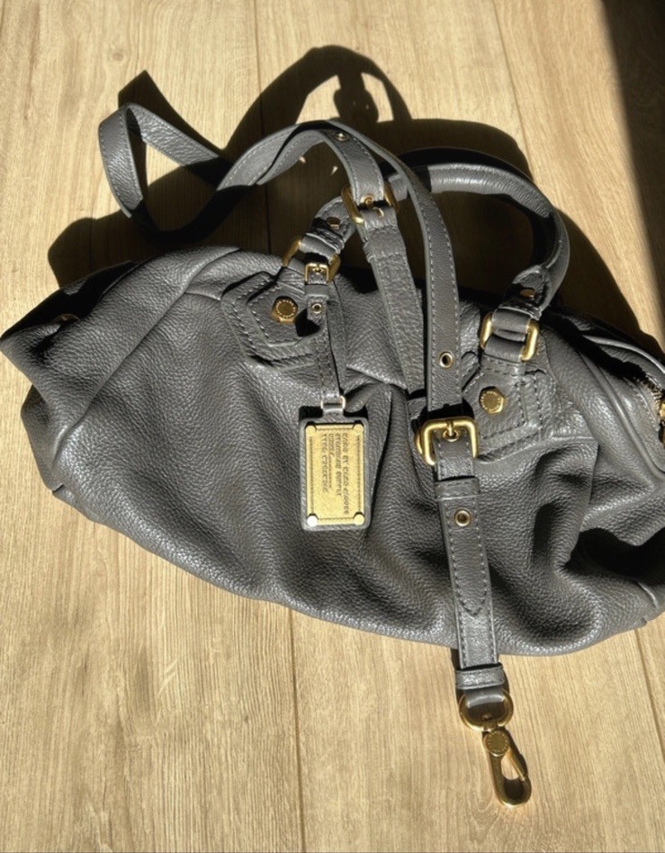 MARC By Marc Jacobs ‘Classic Q- Baby Groovee’ Gunmetal Satchel Handbag