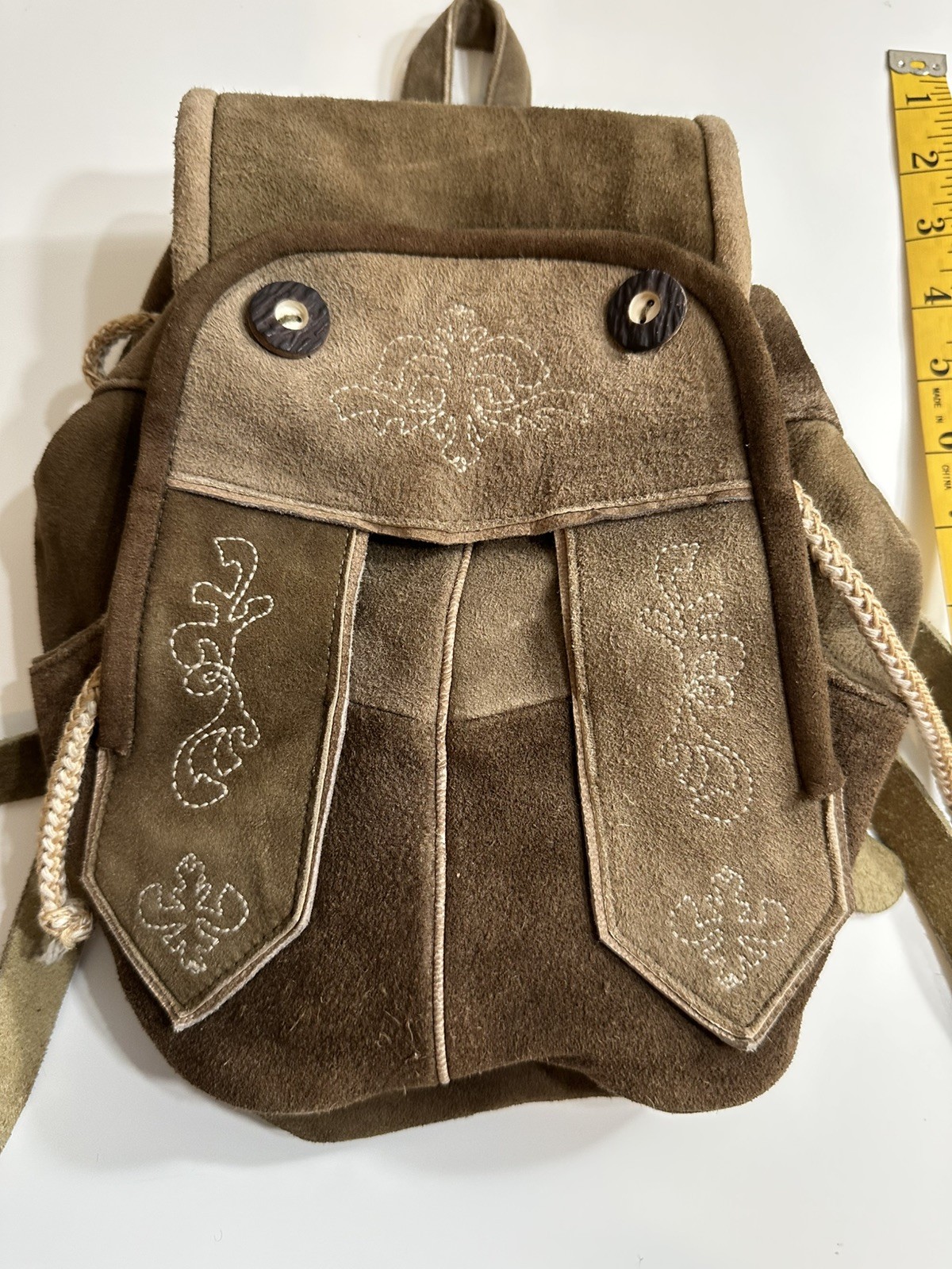 Dirndl Trachten brown leather BAG backpack Octoberfest lederhosen style German