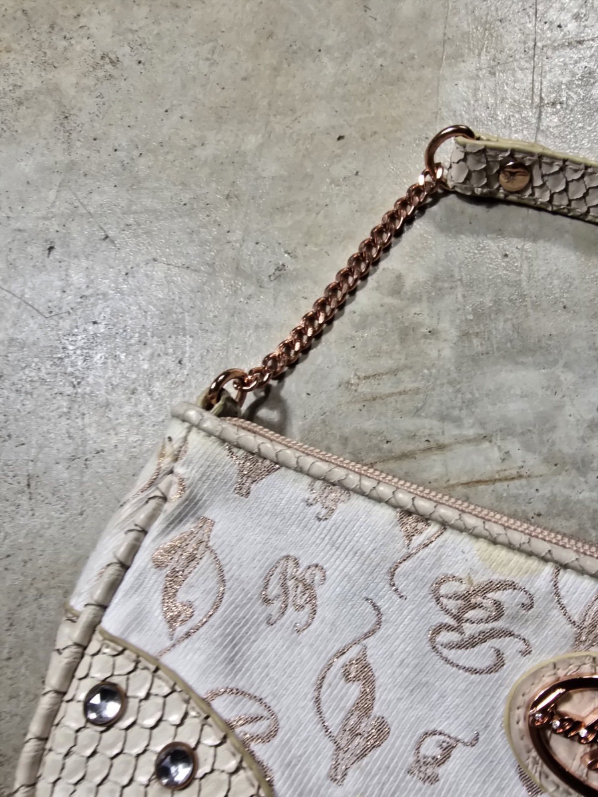 Vintage Baby Phat Denim Faux Leather Shoulder/Handbag Purse VGC Y2K