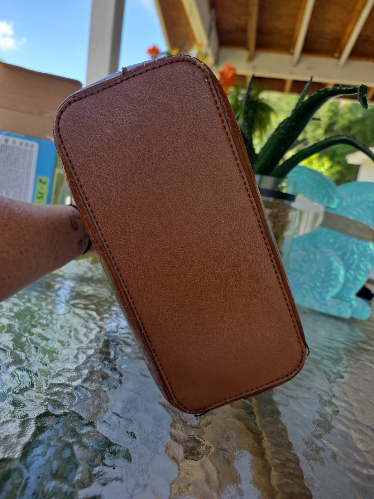Ninewest Brown Crocodile Purse