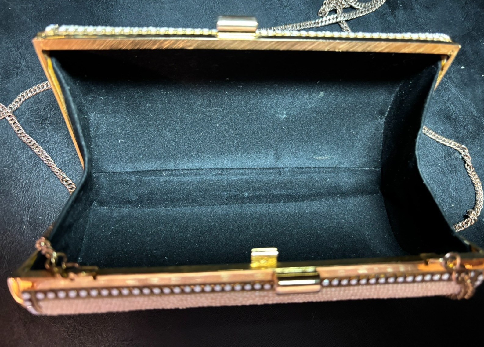M and J Hansen Designs miniaudiere clutch, an artisan creation, from 80s-90s