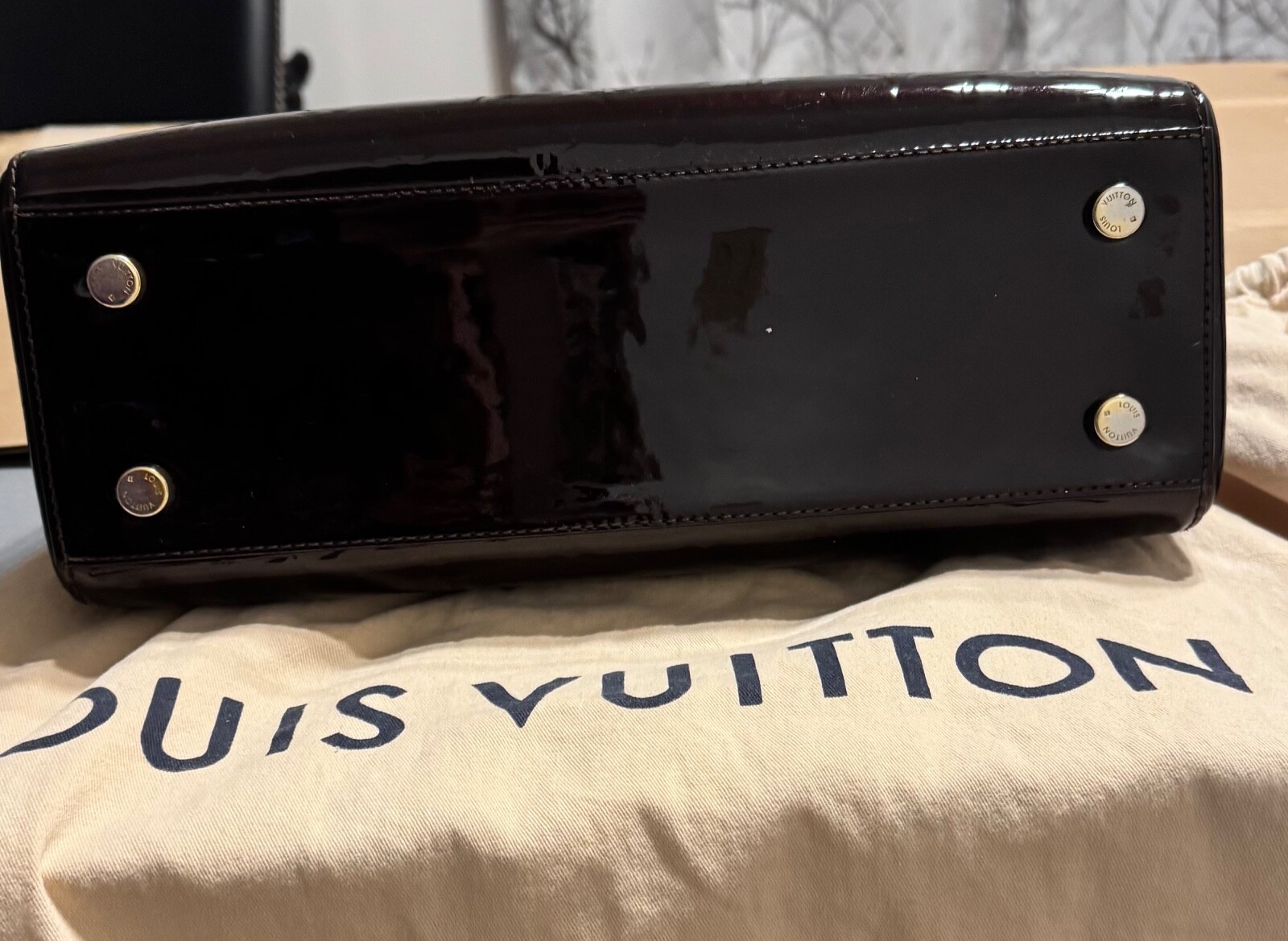 Louis Vuitton Brea Shoulder Bag MM Amarante Leather Monogram Vernis