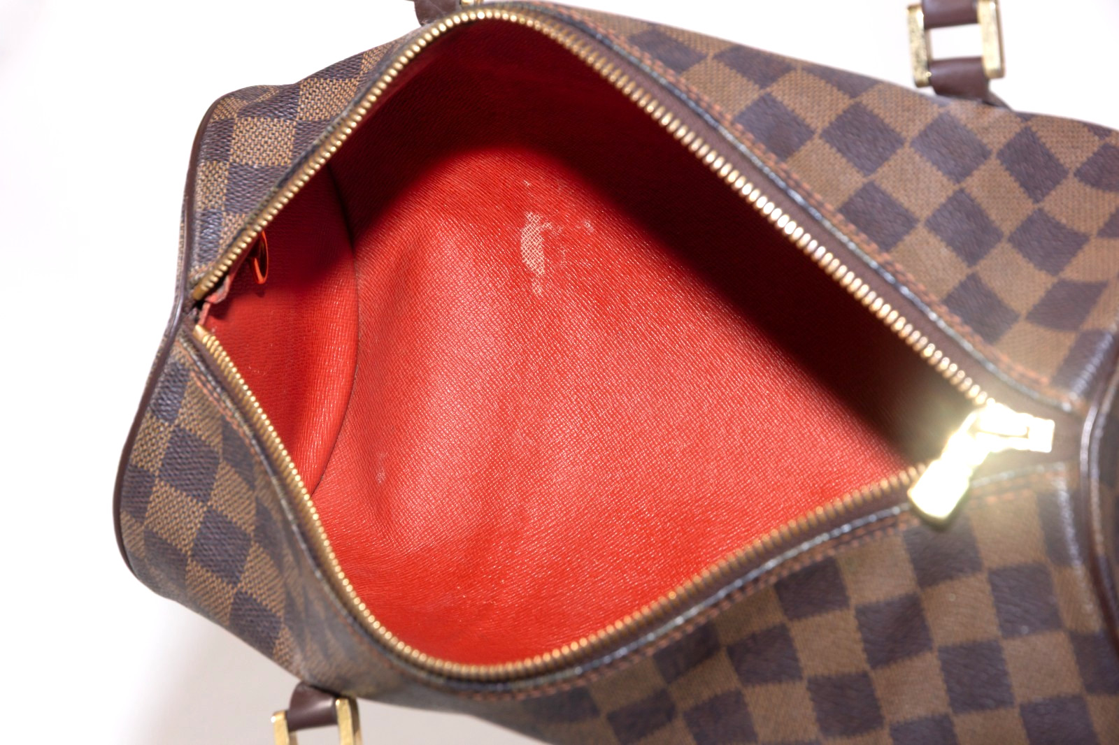 Louis Vuitton Papillon 30 Damier Ebene Hand Bag Brown N51303 Authentic LV Japan