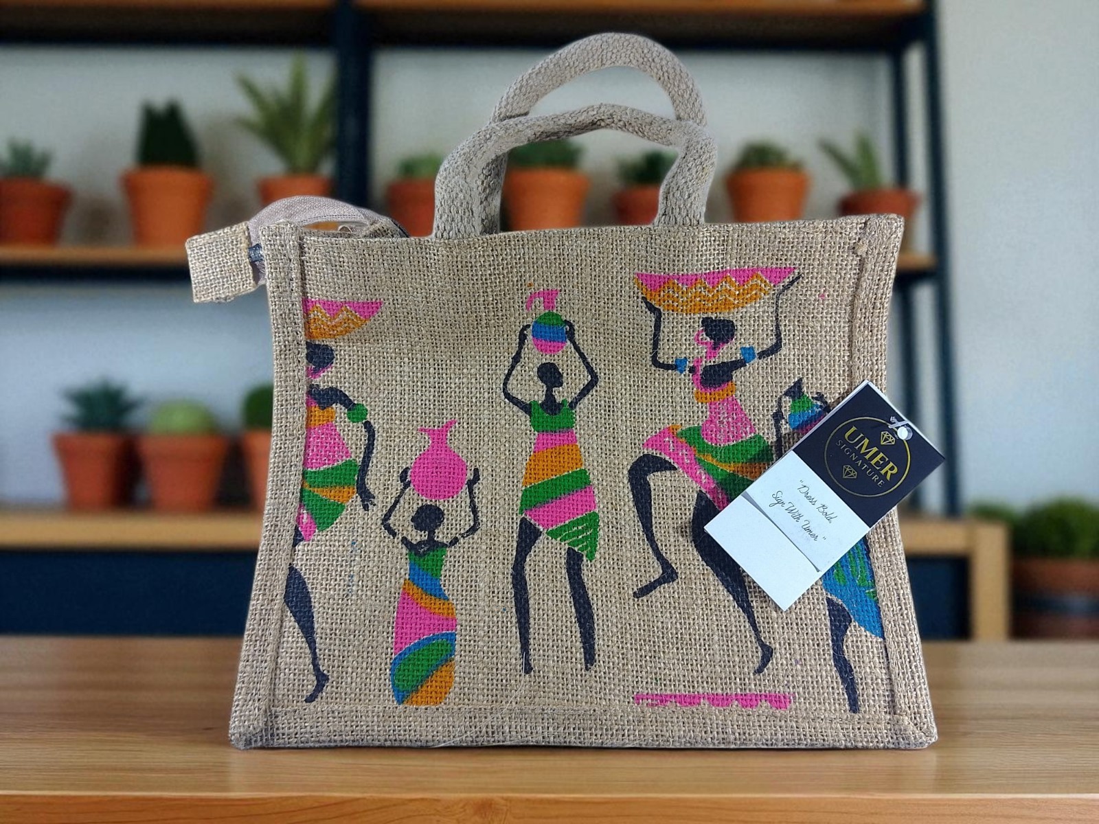 Sri Lankan Handmade Burlap Shopping Carrier Bag
