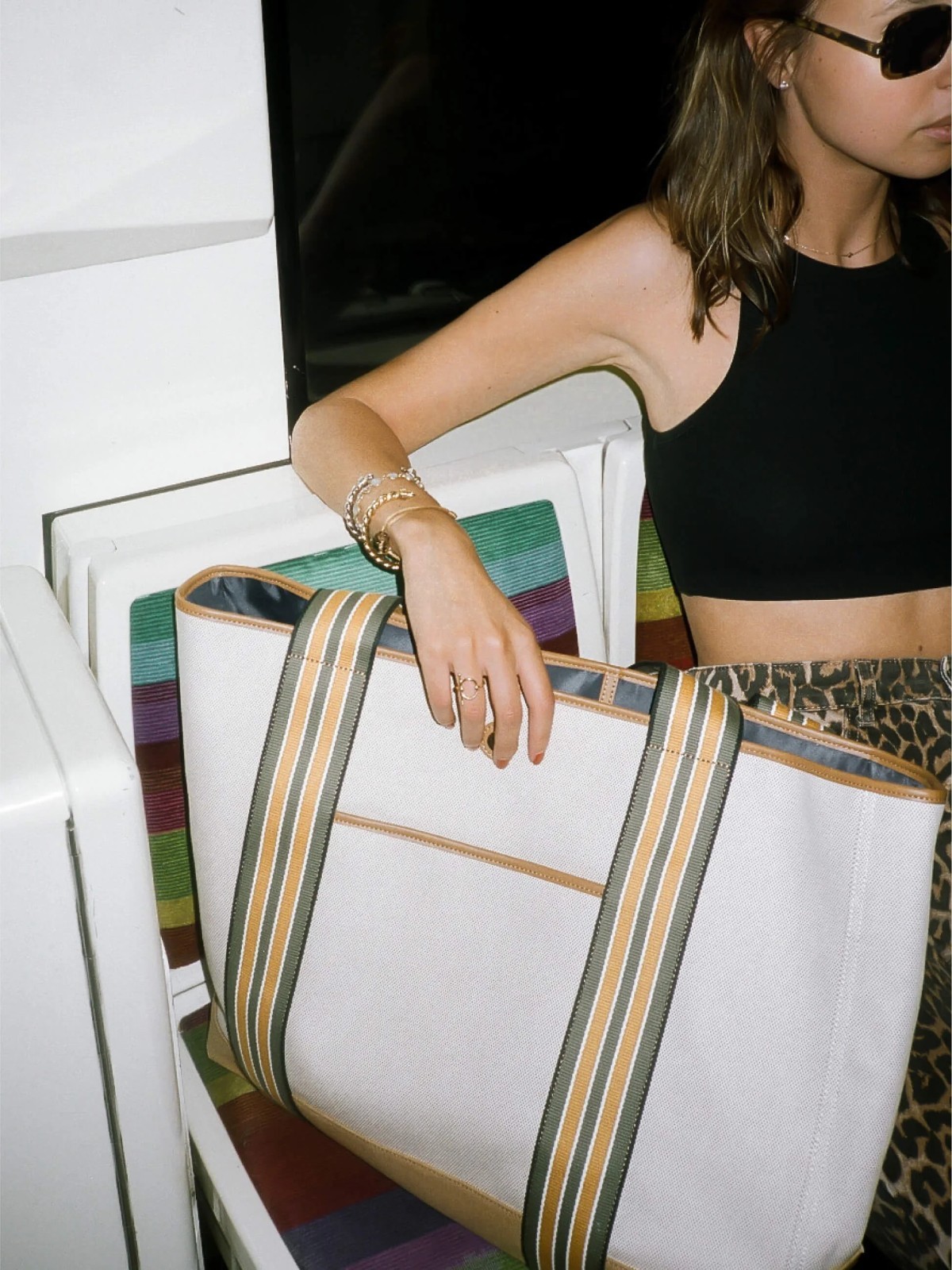 Authentic Paravel LARGE Shandy Cabana Tote – chic durable stylish canvas