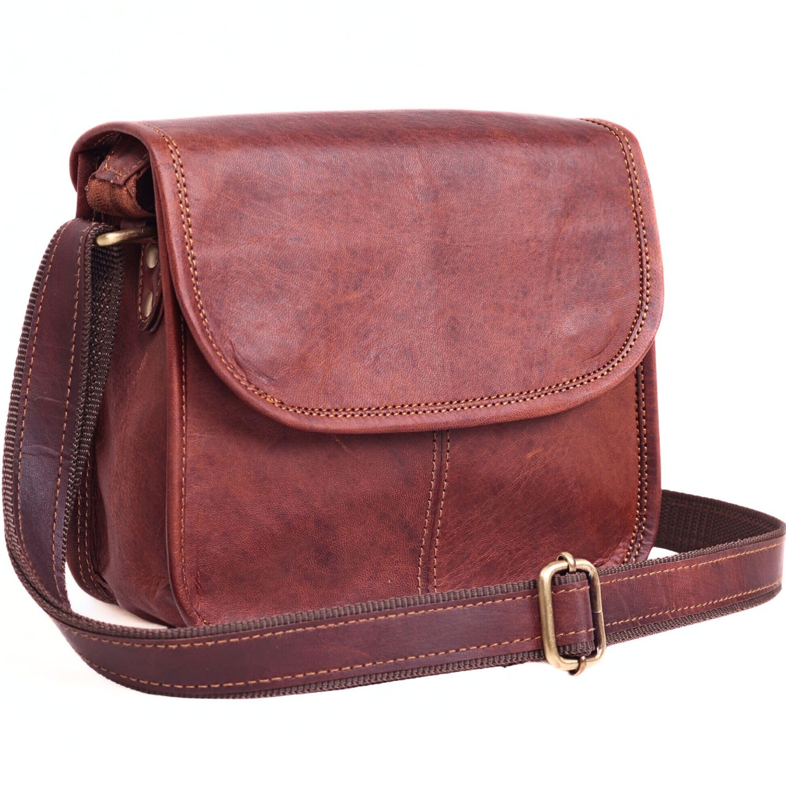 Bolso De Cuero Marron Estilo Vintage Boho Saddle Bag Para Mujer Lujo