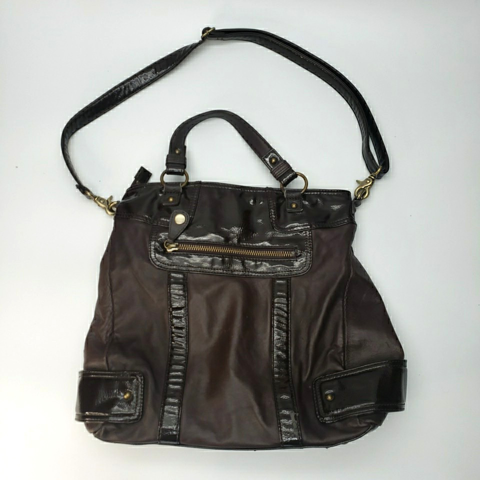 Perlina Womens Black Soft Leather Large Satchel Shoulder Bag Purse Handbag