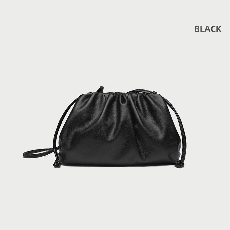 BooskieBoutique Ruched Large Crossbody Over The Shoulder Bag W/Detachable Chain