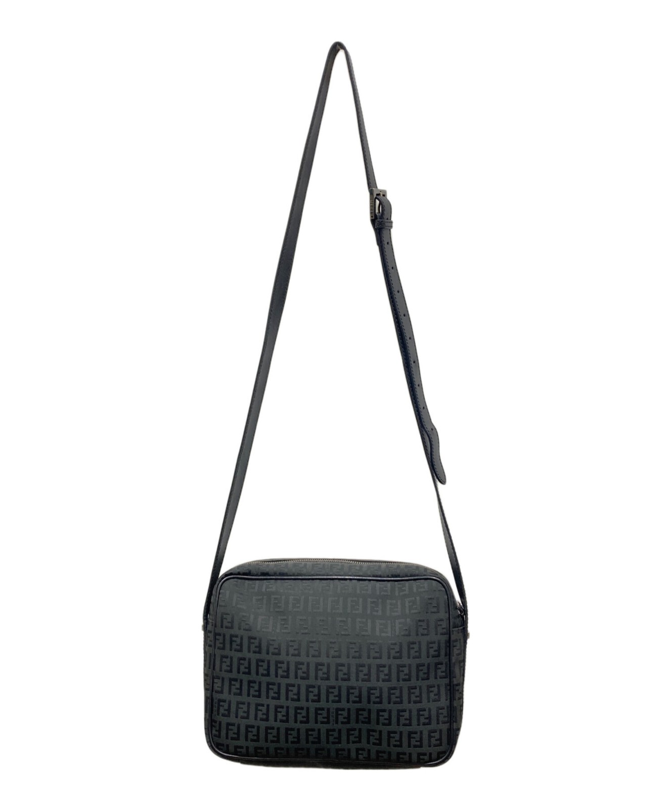 Fendi Zucchino Shoulder Bag 8BT117 Black #TFB3644