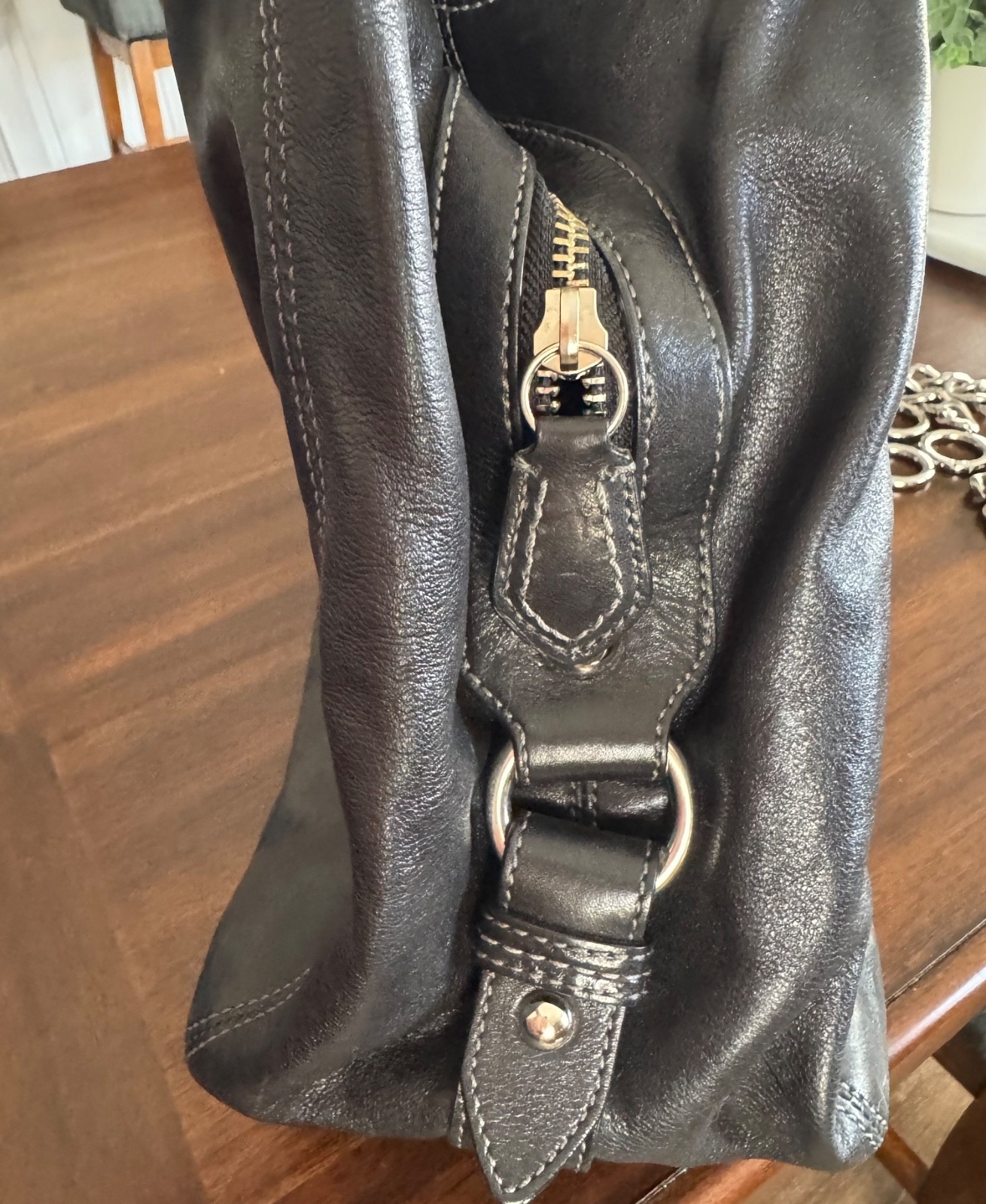 Coach Madison Maggie 13902 xl hobo black leather with strap extenders