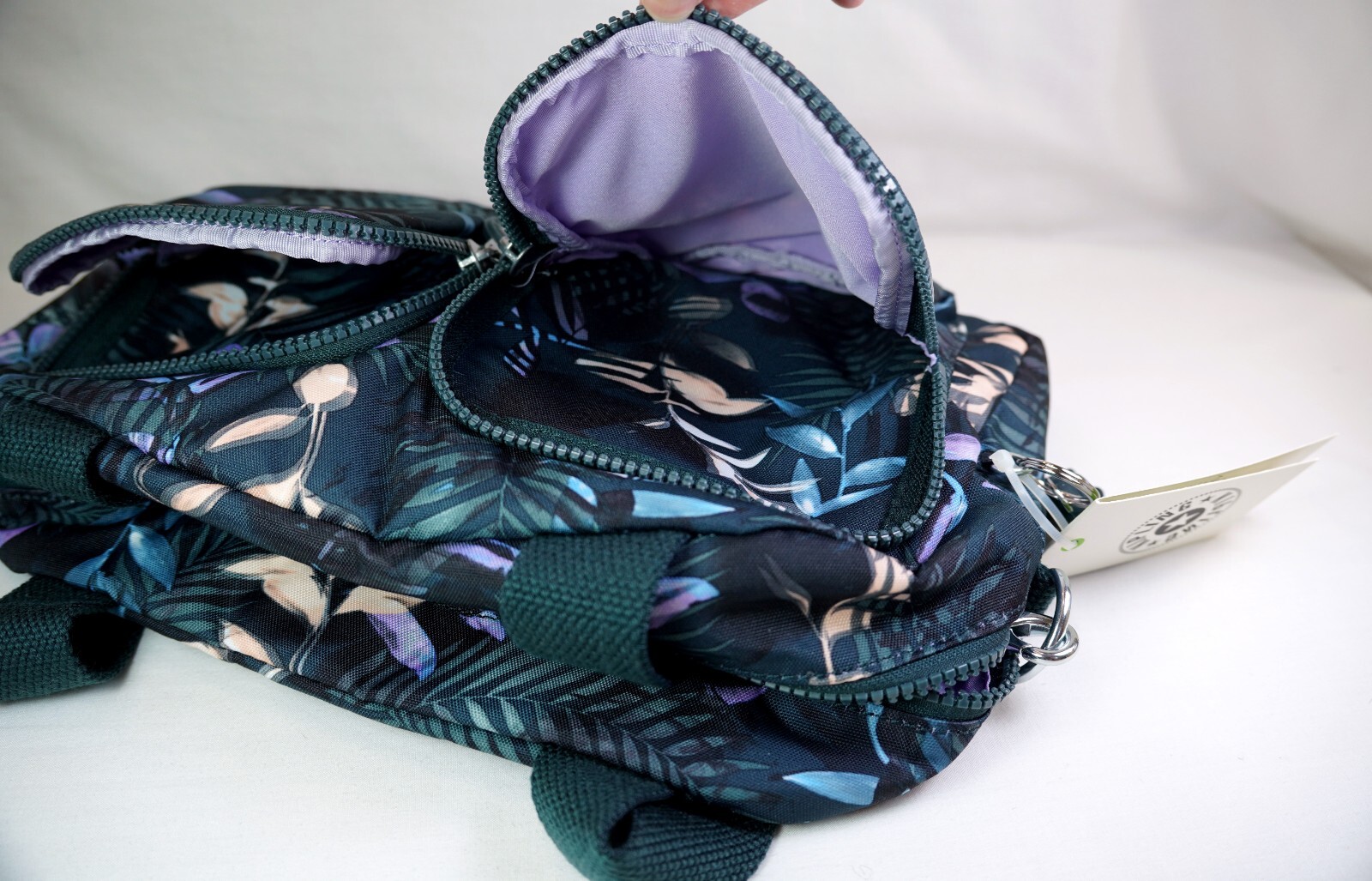 NWT Kipling COOL DEFEA SHOULDER/CROSSBODY BAG “Moonlit Forest” +Monkey Bag Charm