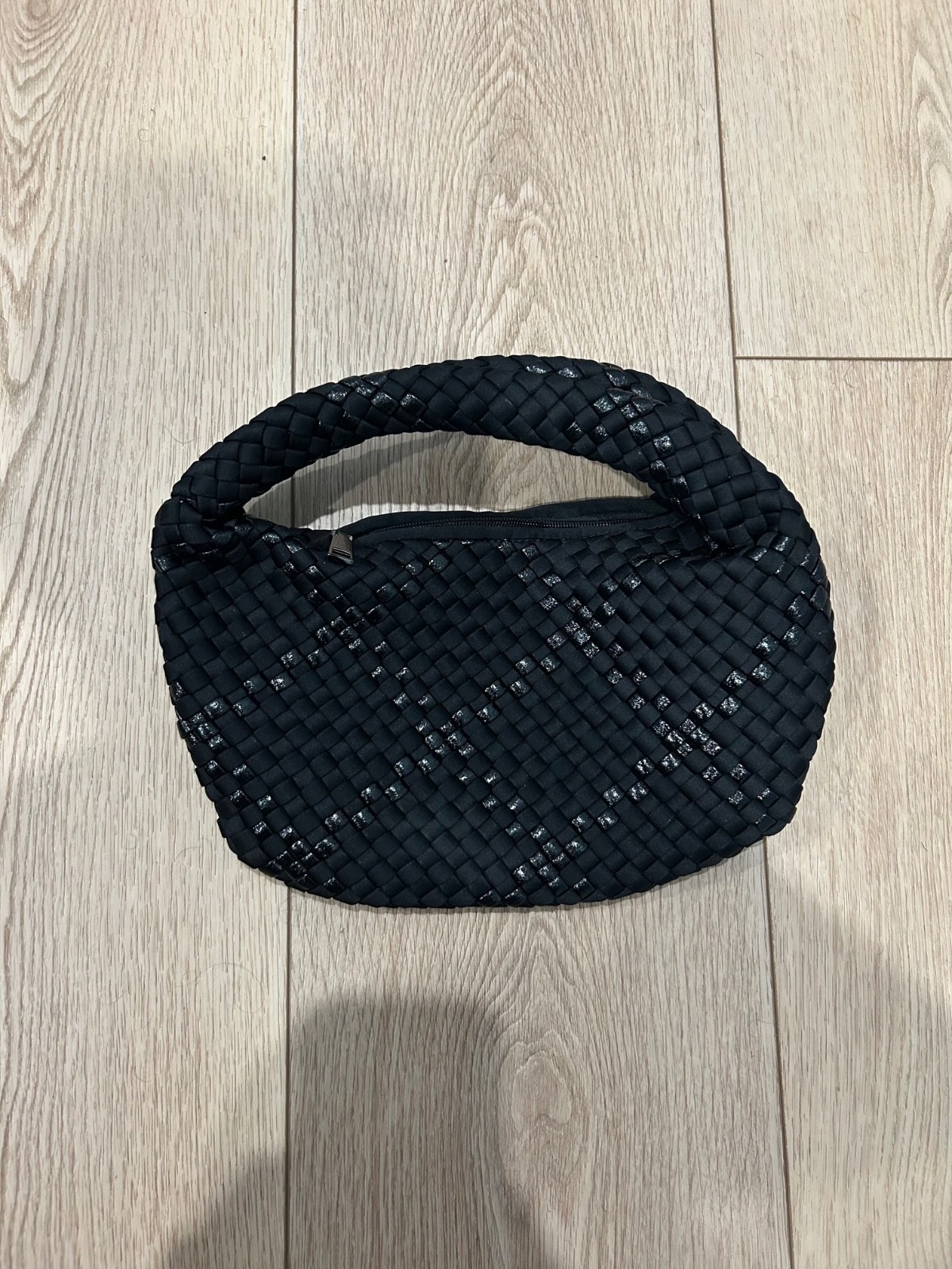 Haute Shore Woven Hobo Bag Carrie Noir Mini Black