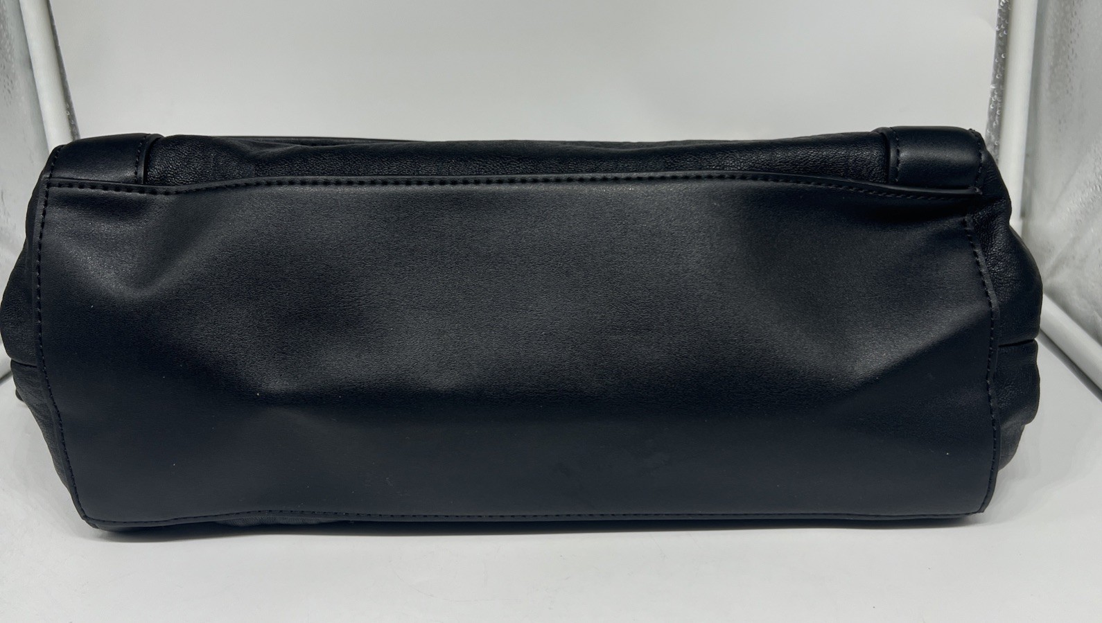 Calvin Klein Black w/Gold Hardware Reyna Triple Compartment Shoulder Bag