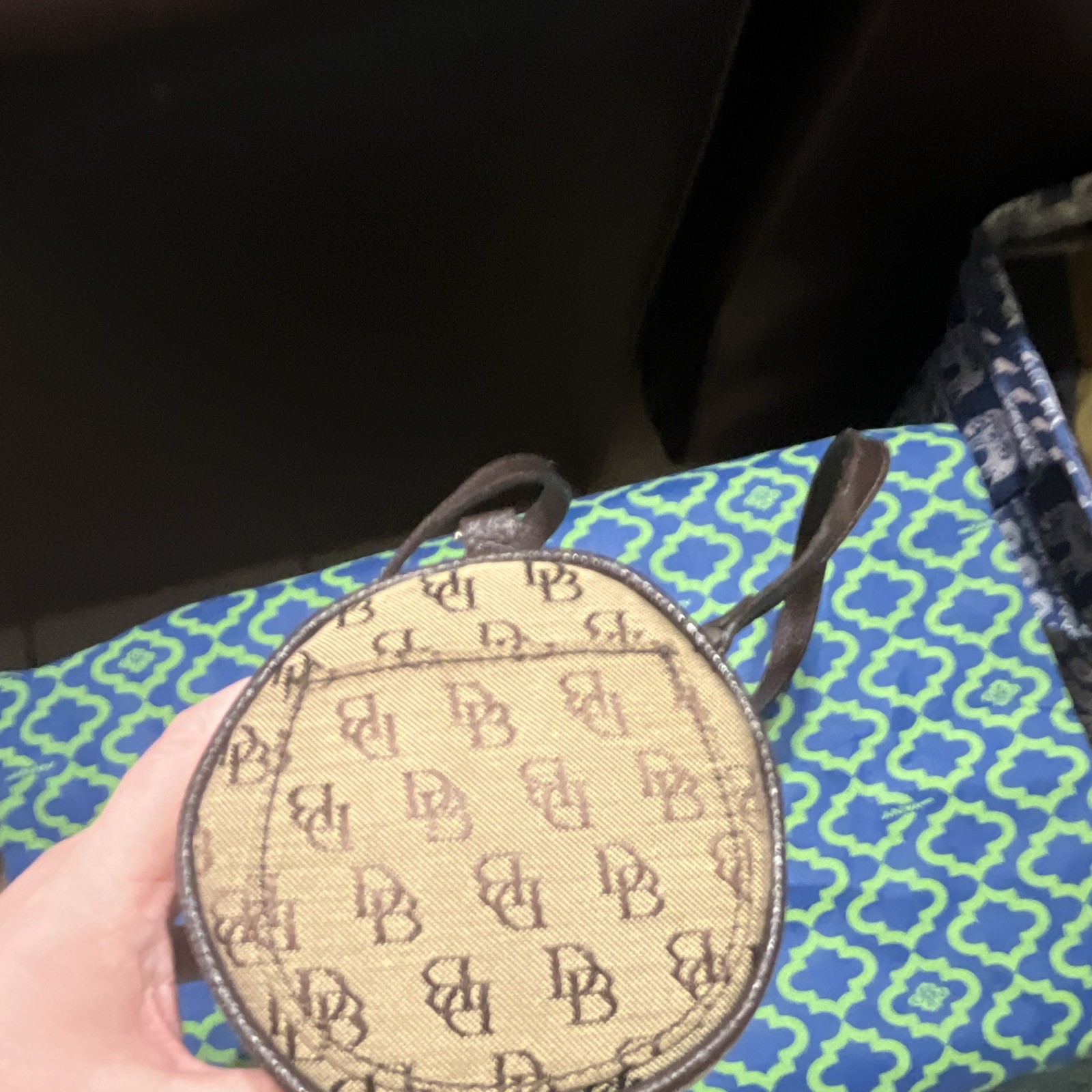 Dooney & Bourke Cylinder Barrel Shoulder Bag, Small, Beige/Brown, W/med strap