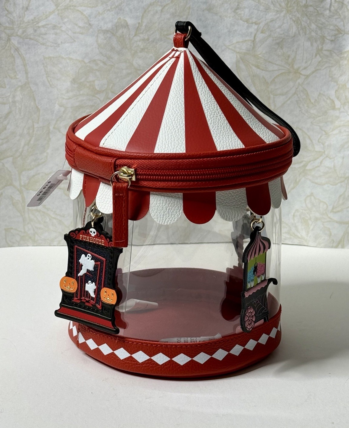 NWT Bath and Body Works 2026 Halloween Carousel Wristlet Clear Purse Zip Bag