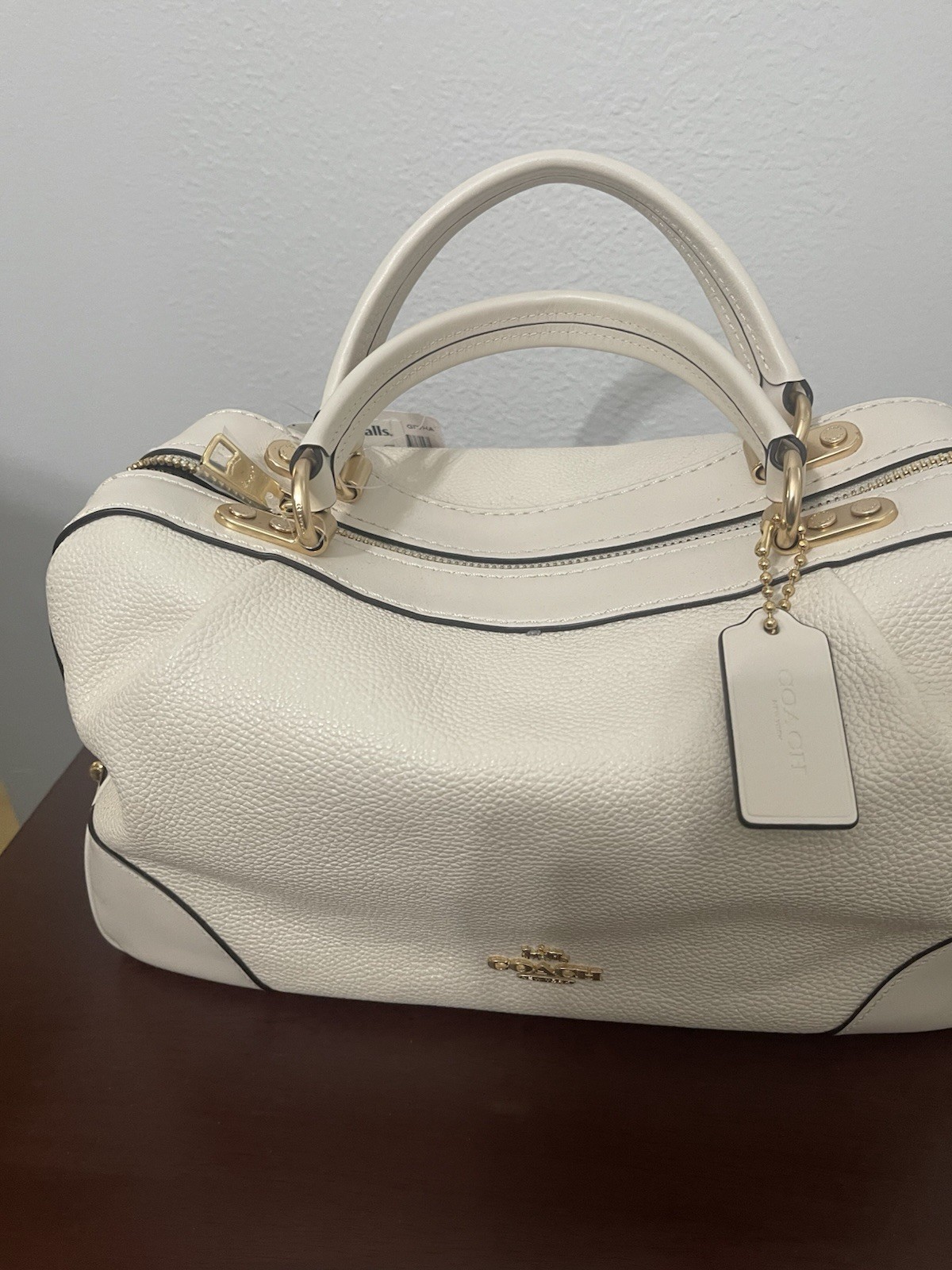 Chalk Colored Coach Handbag