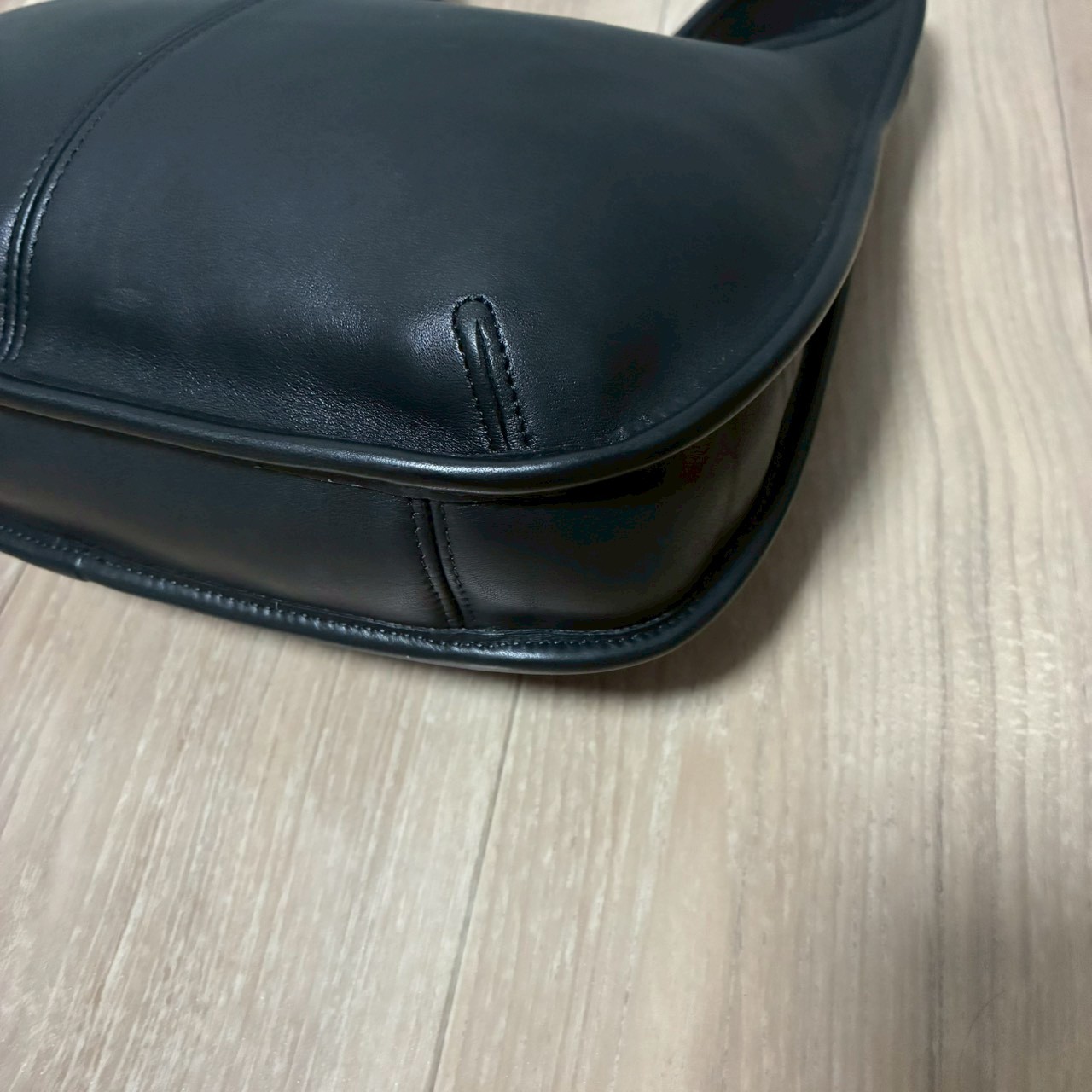Y2K COACH 9025 Ergo Leather One Shoulder Bag Black Vintage with Dust Bag