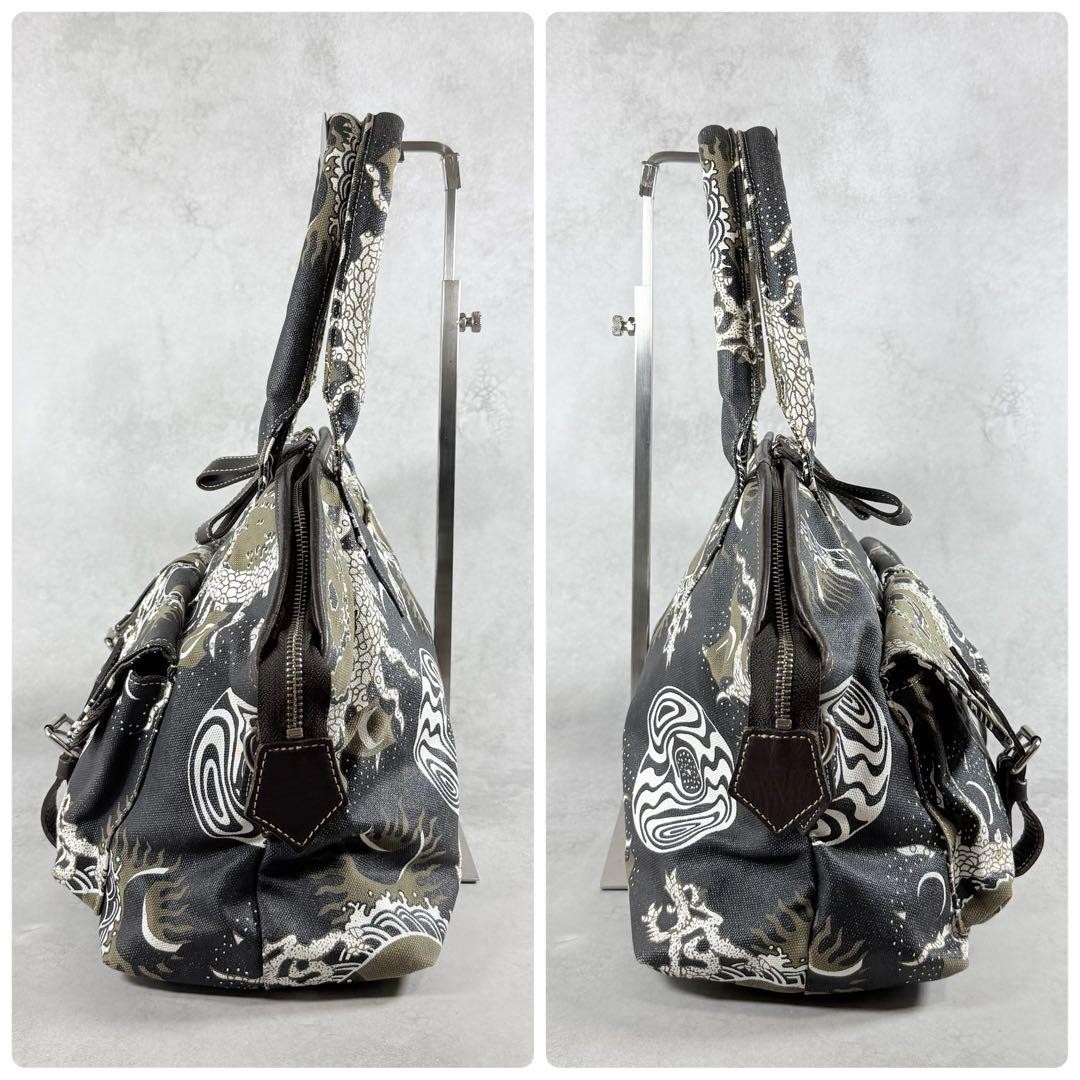 Vivienne Westwood PVC Canvas Tote Bag Navy Black Khaki White Shoulder Authentic