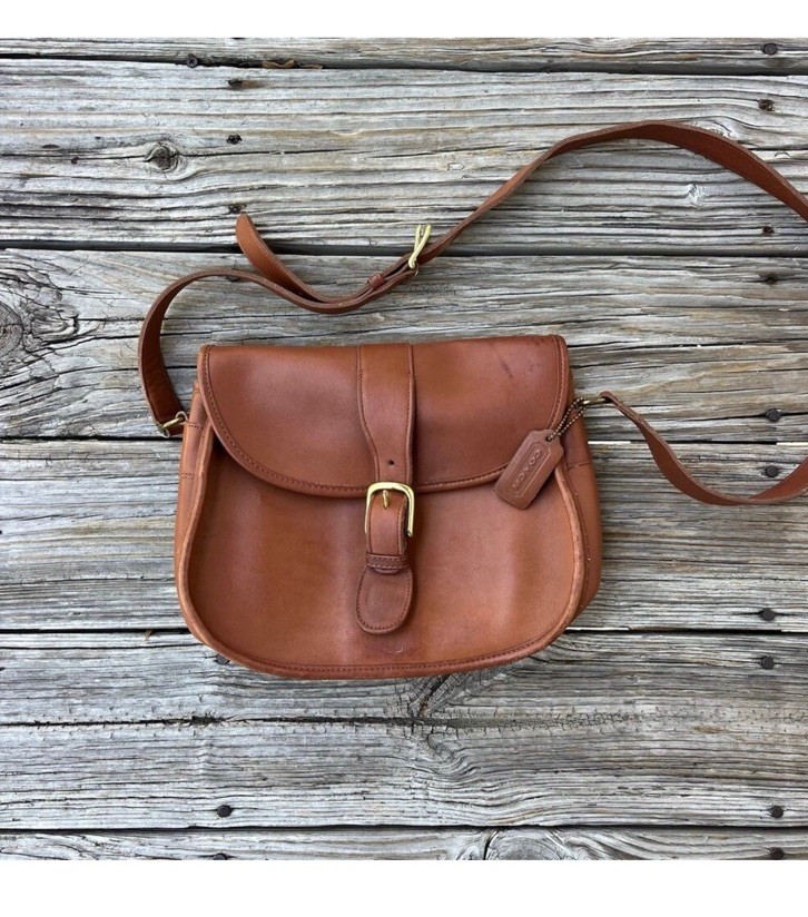 Vintage Coach British Tan Chelsea Bag #9894. Made in U.S. in 1995.