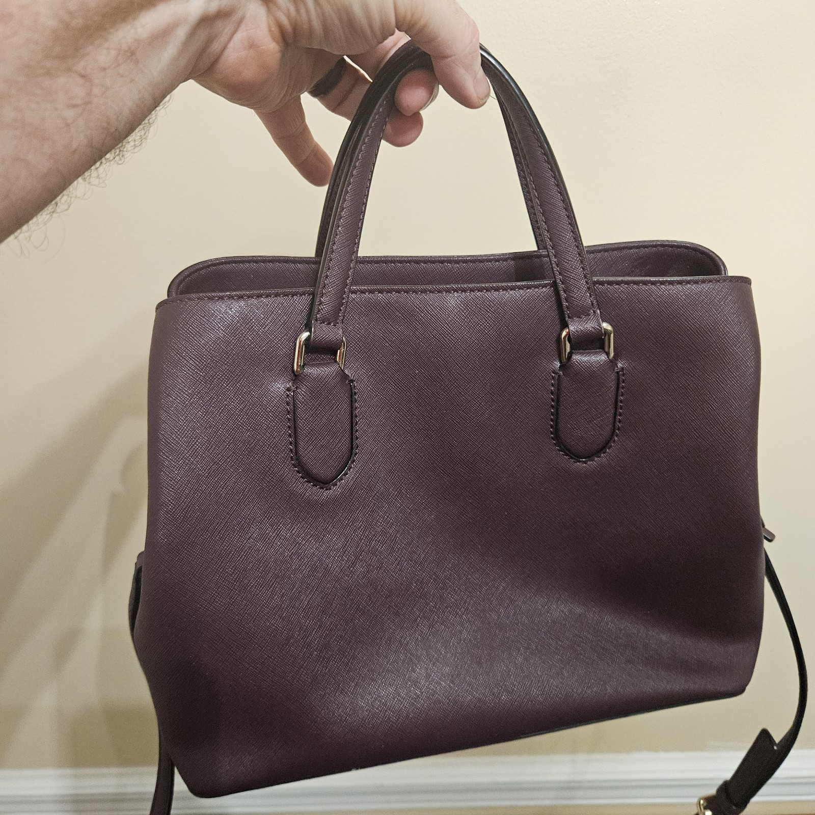 KATE SPADE Laurel Way Evangelie MOHAGANY Convertible Satchel Tote SEE VIDEO
