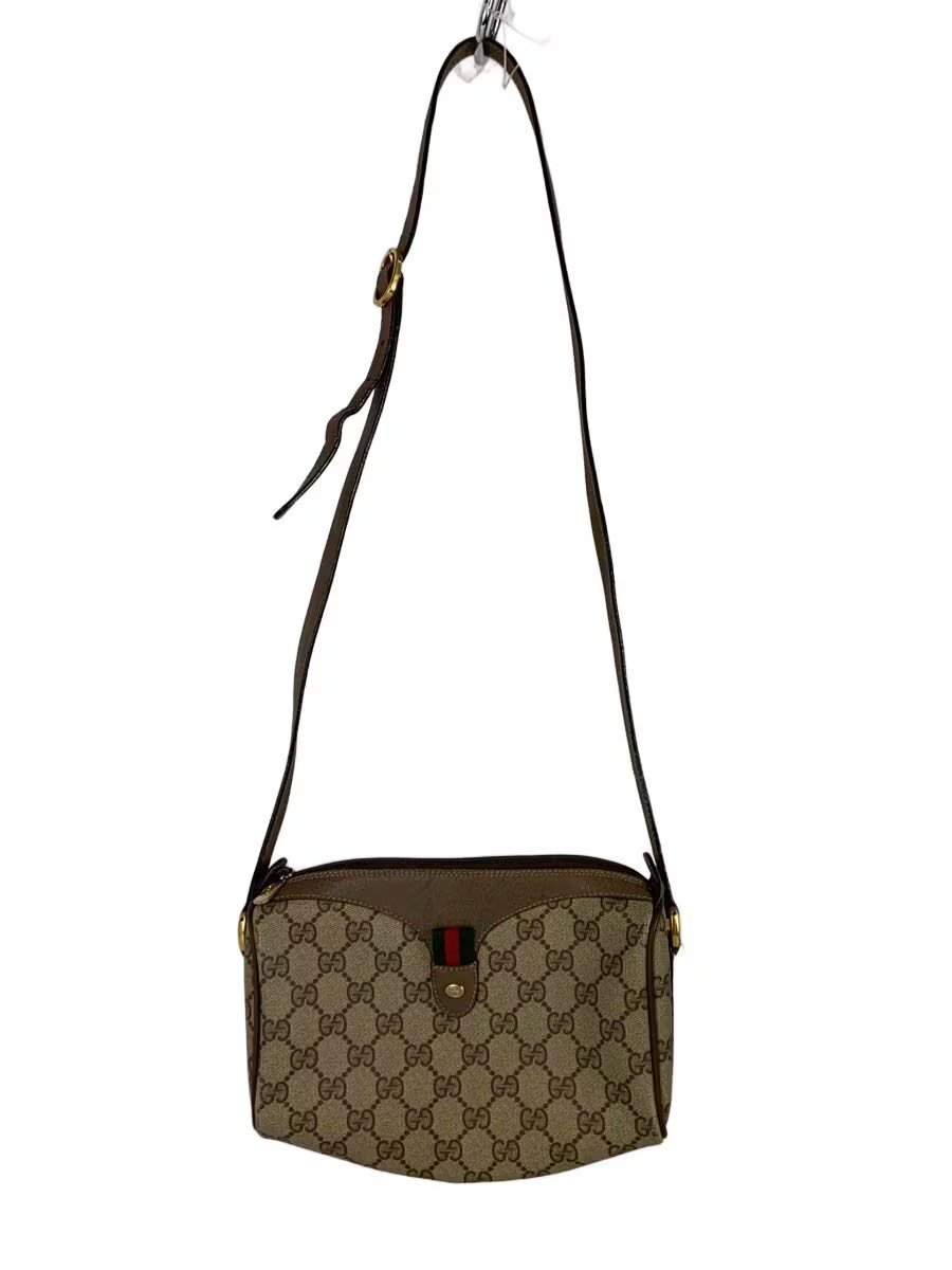 GUCCI Shoulder Bag PVC BRW All Over Pattern 89.02.018