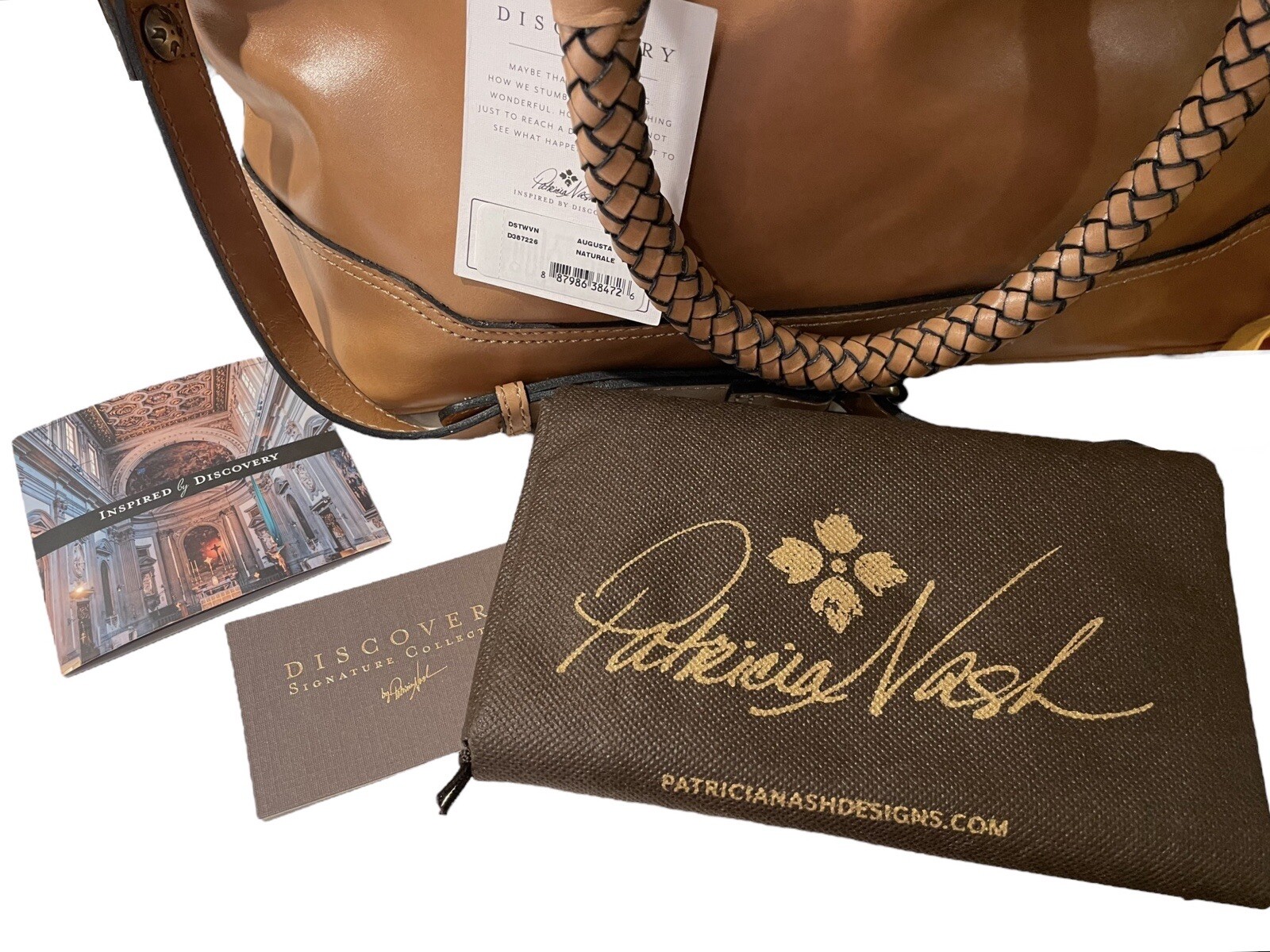 NEW Patricia Nash Ltd Edition Discovery Large Washed Woven Augusta Satchel