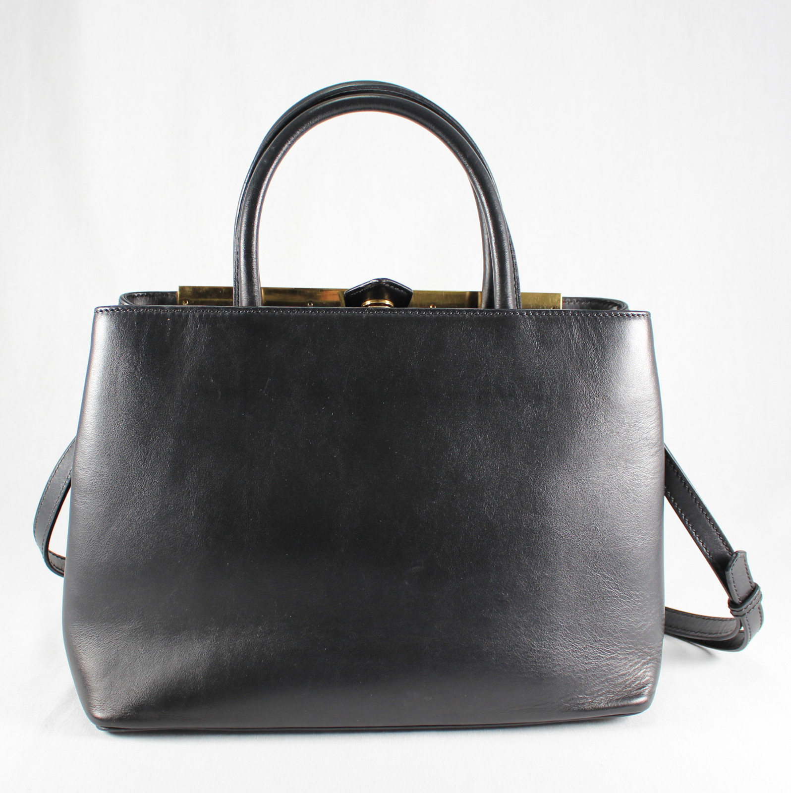 FENDI Petite 2Jours Monster Shoulder Bag/Handbag 2WAY 8BH253 Black From Japan