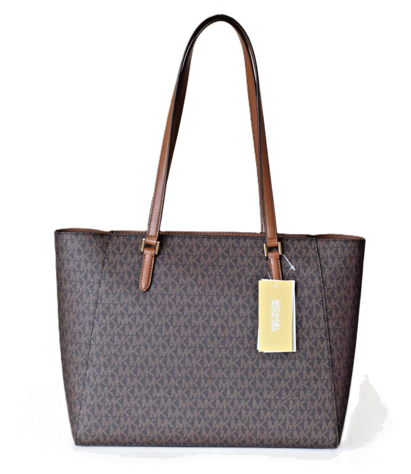 Michael Kors Charlotte LG 3 in 1 Tote Brown Shoulder Bag + 2 Crossbody Bags