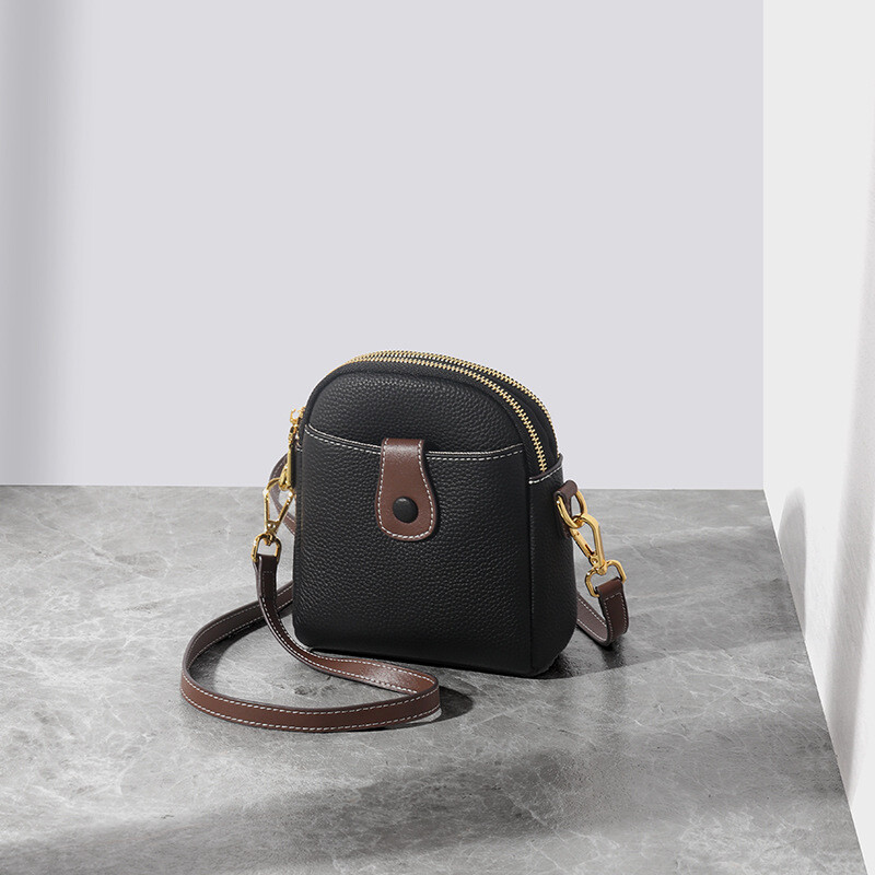 Genuine Leather Fashion Mom Bag Mini Crossbody Bag Women Single-Shoulder Bag