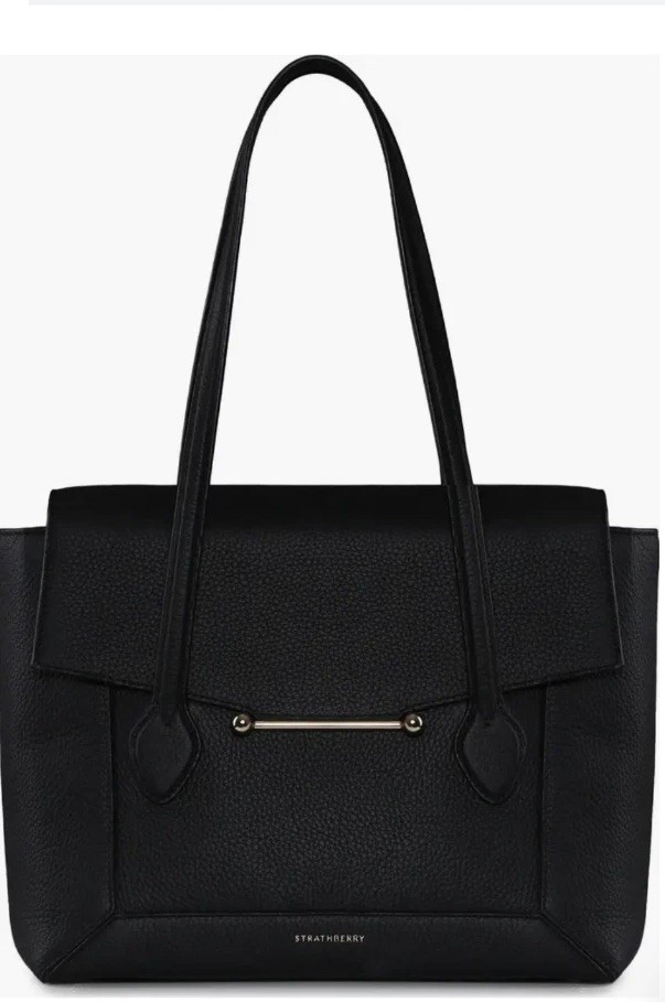 Strathberry Mosaic Leather Tote Bag NWT Black $845